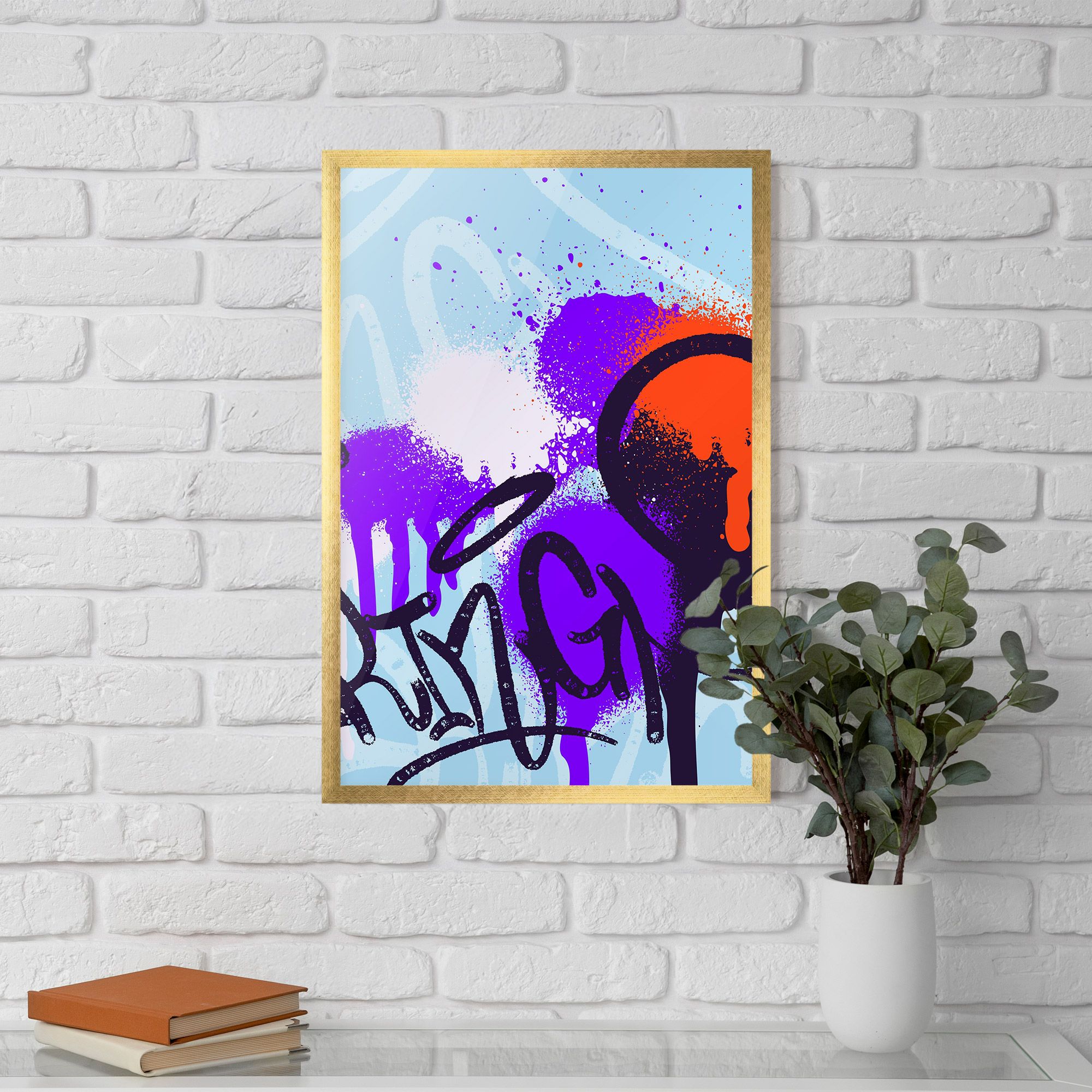 Blue Purple Graffiti mockup 5