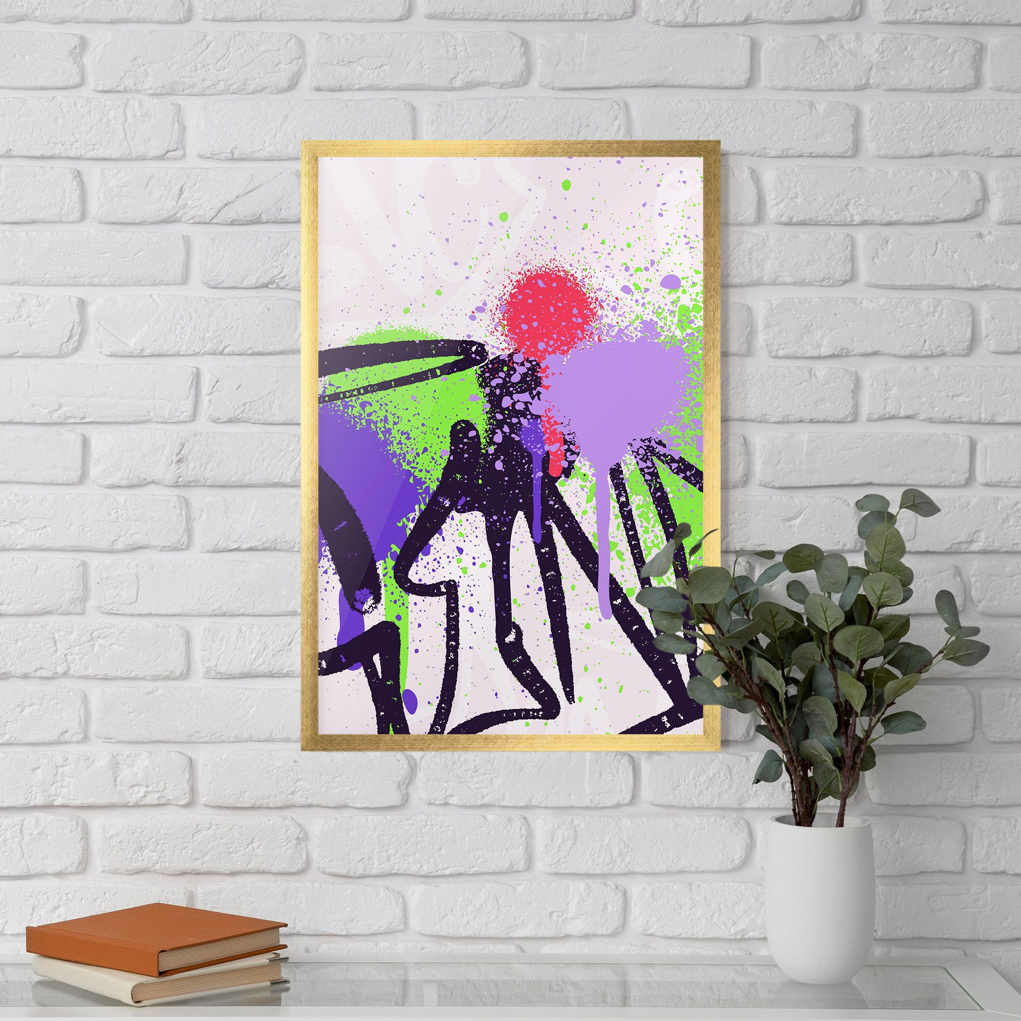 Green Purple Graffiti mockup 5