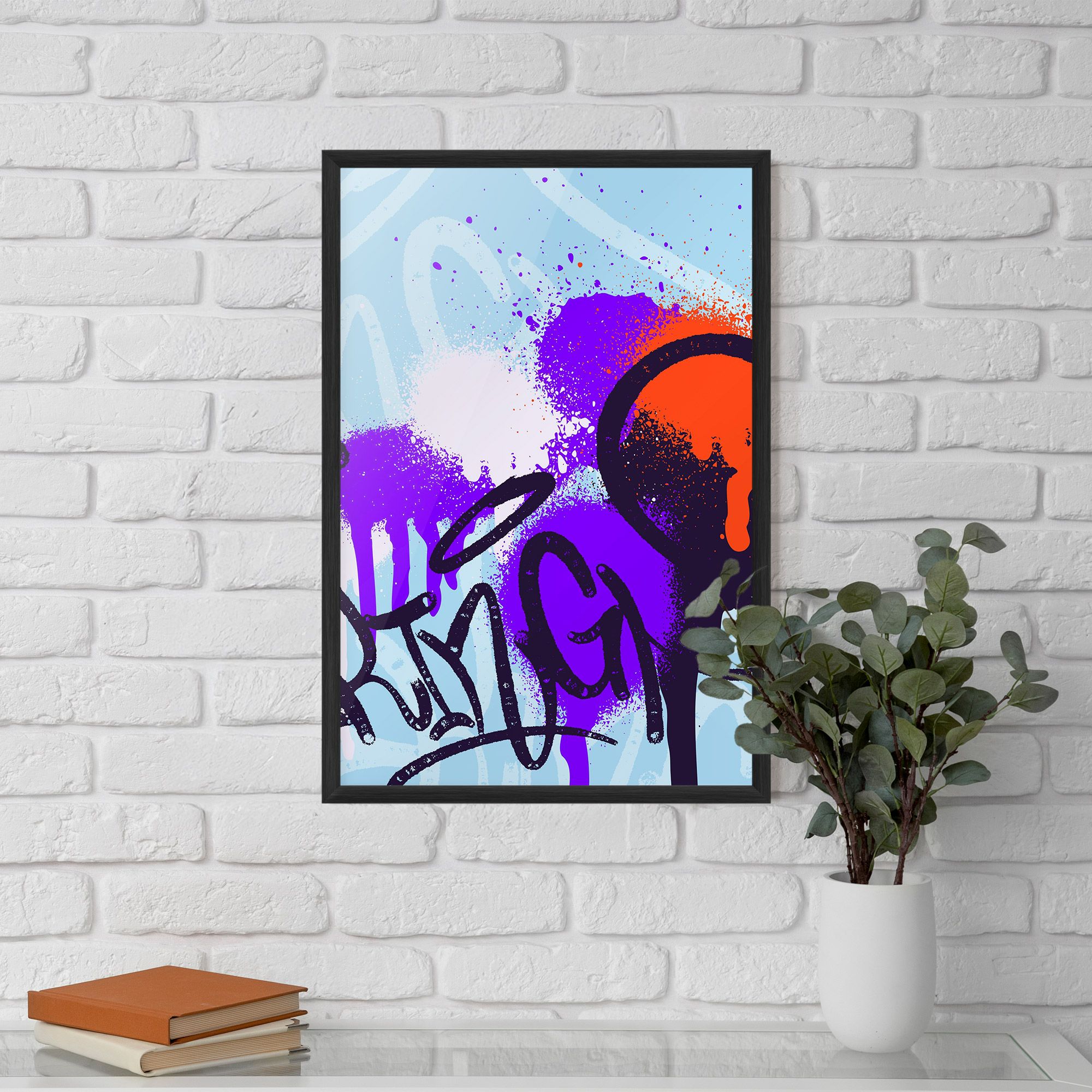 Blue Purple Graffiti mockup 5