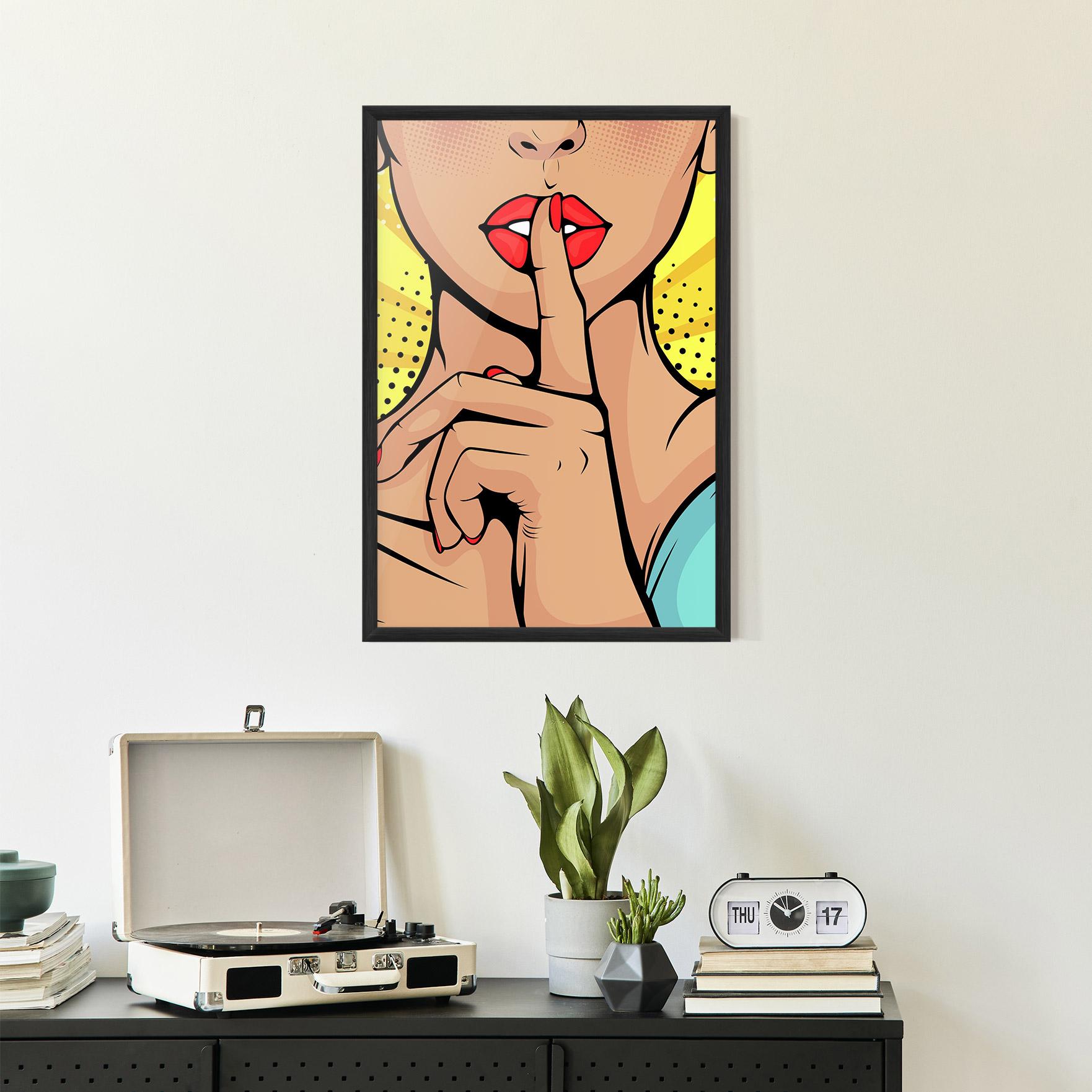 Gerahmte Poster Sush Pop Art mockup 2