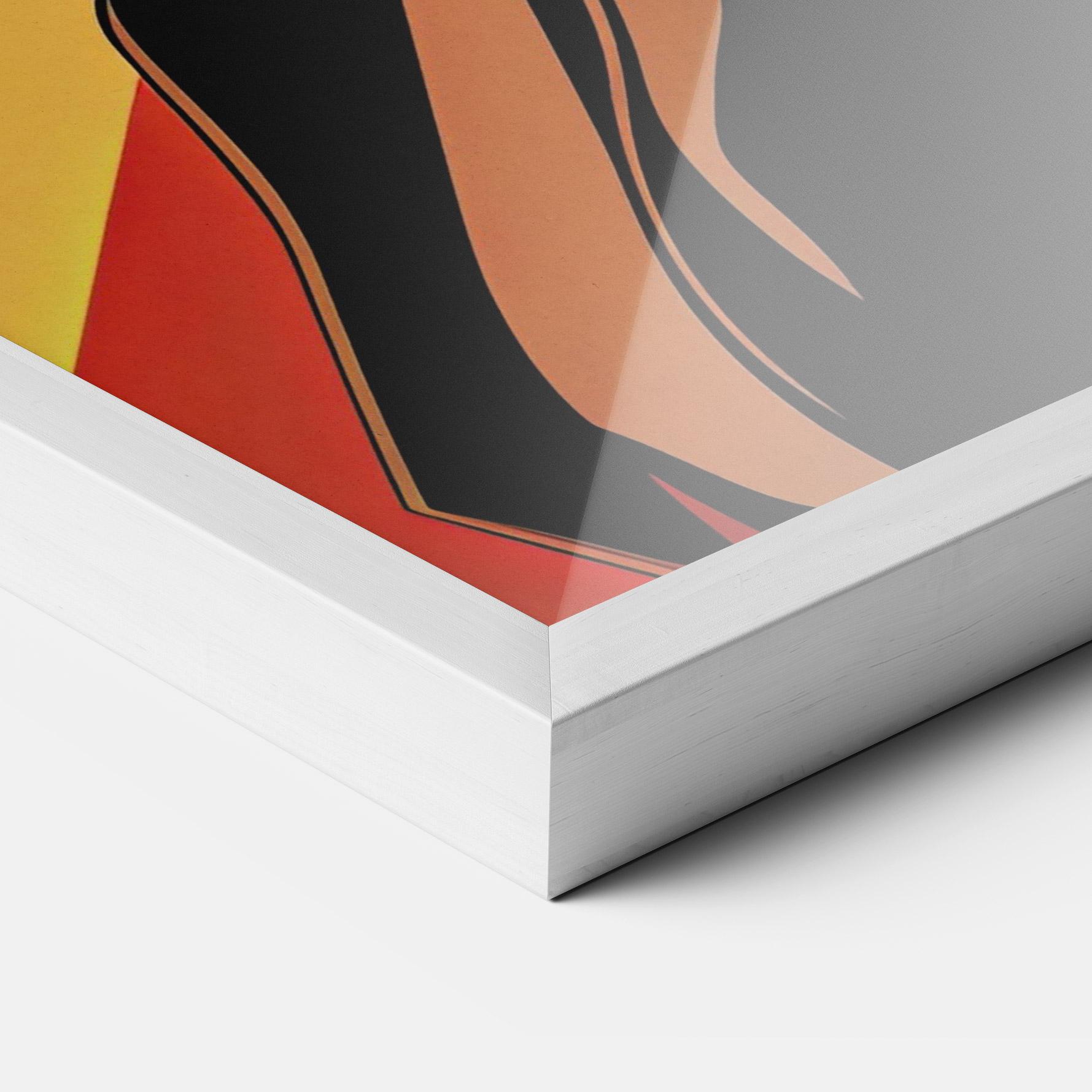 Gerahmte Poster Graphical Pop Girl mockup 3