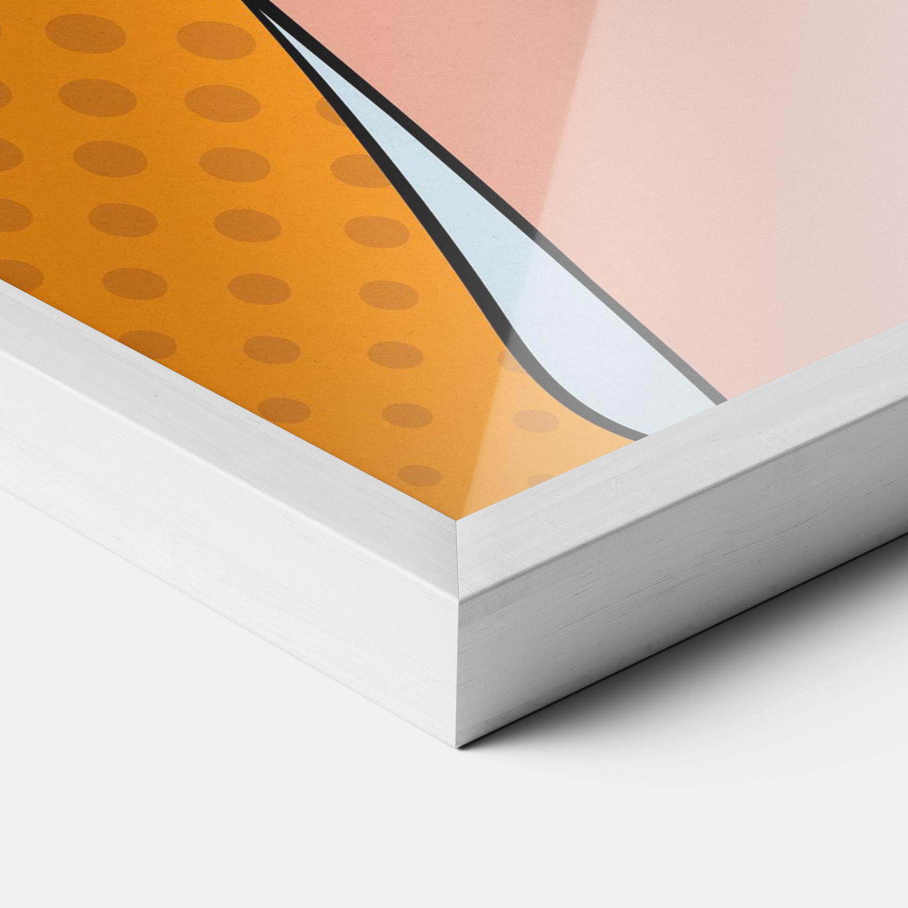 Gerahmte Poster Pop Comic Lady mockup 3