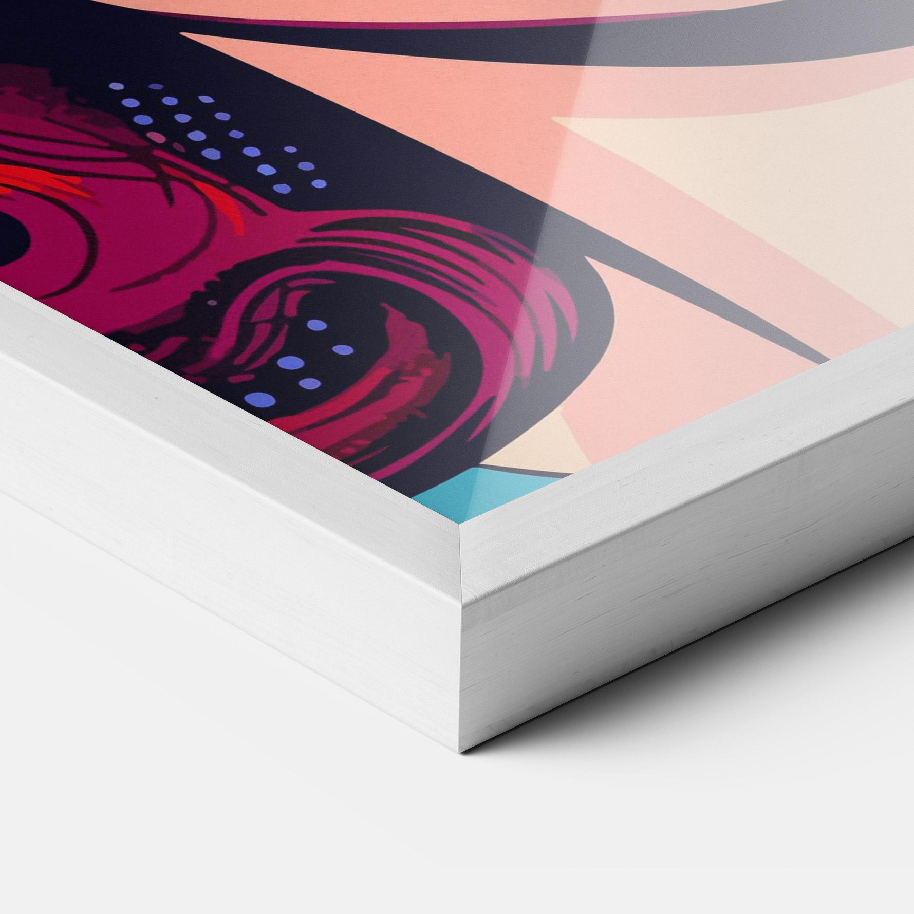 Gerahmte Poster Pop Scared Woman mockup 3