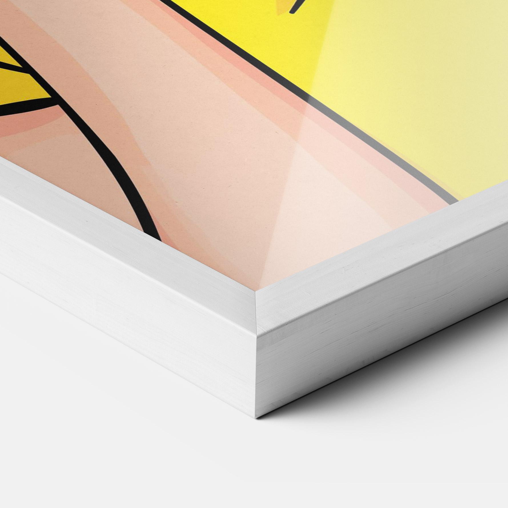 Gerahmte Poster Surprised Pop Woman mockup 3