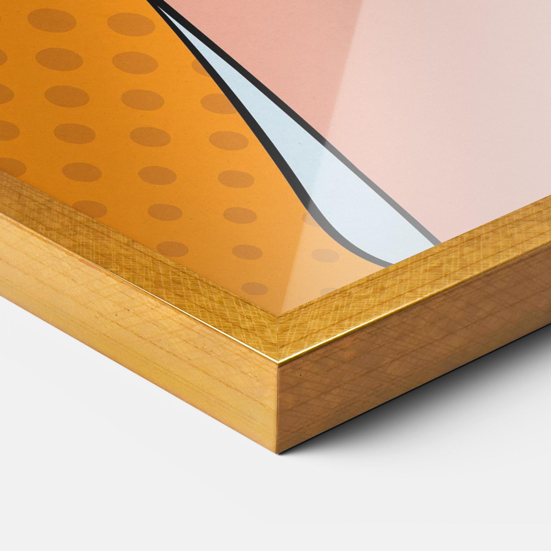 Gerahmte Poster Pop Comic Lady mockup 3