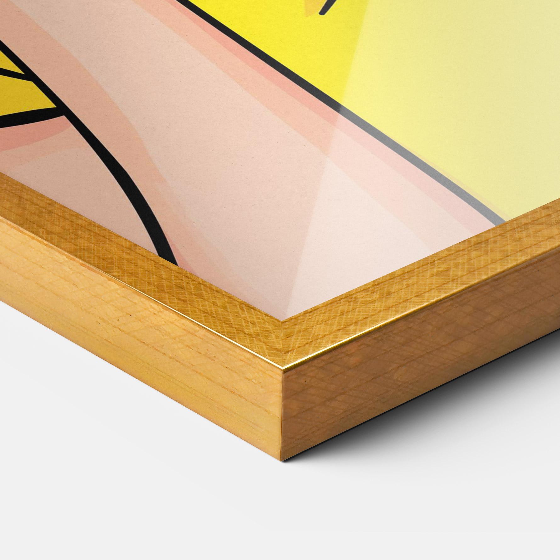 Gerahmte Poster Surprised Pop Woman mockup 3