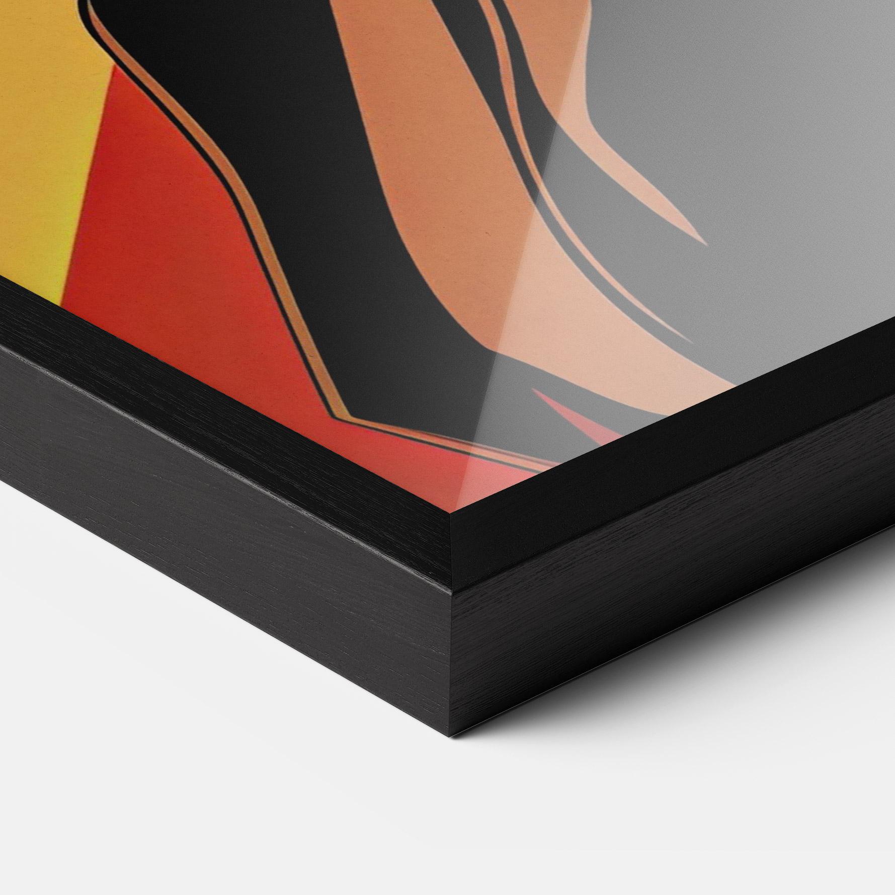 Gerahmte Poster Graphical Pop Girl mockup 3