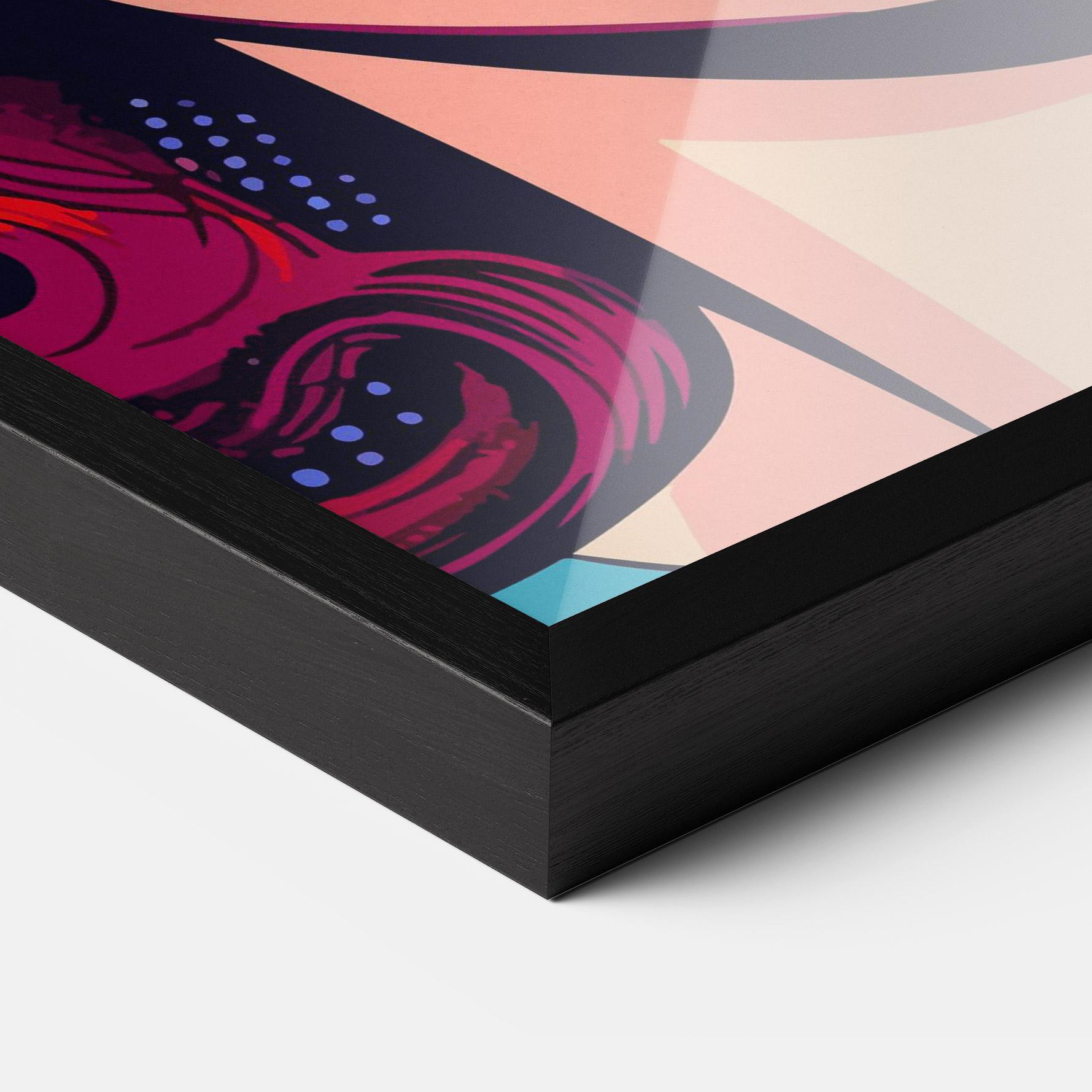 Gerahmte Poster Pop Scared Woman mockup 3