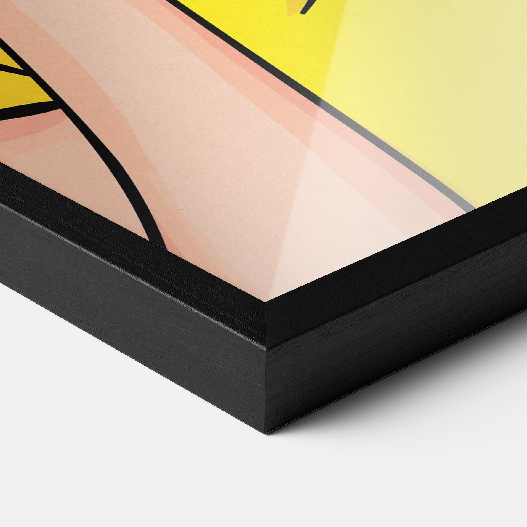 Gerahmte Poster Surprised Pop Woman mockup 3