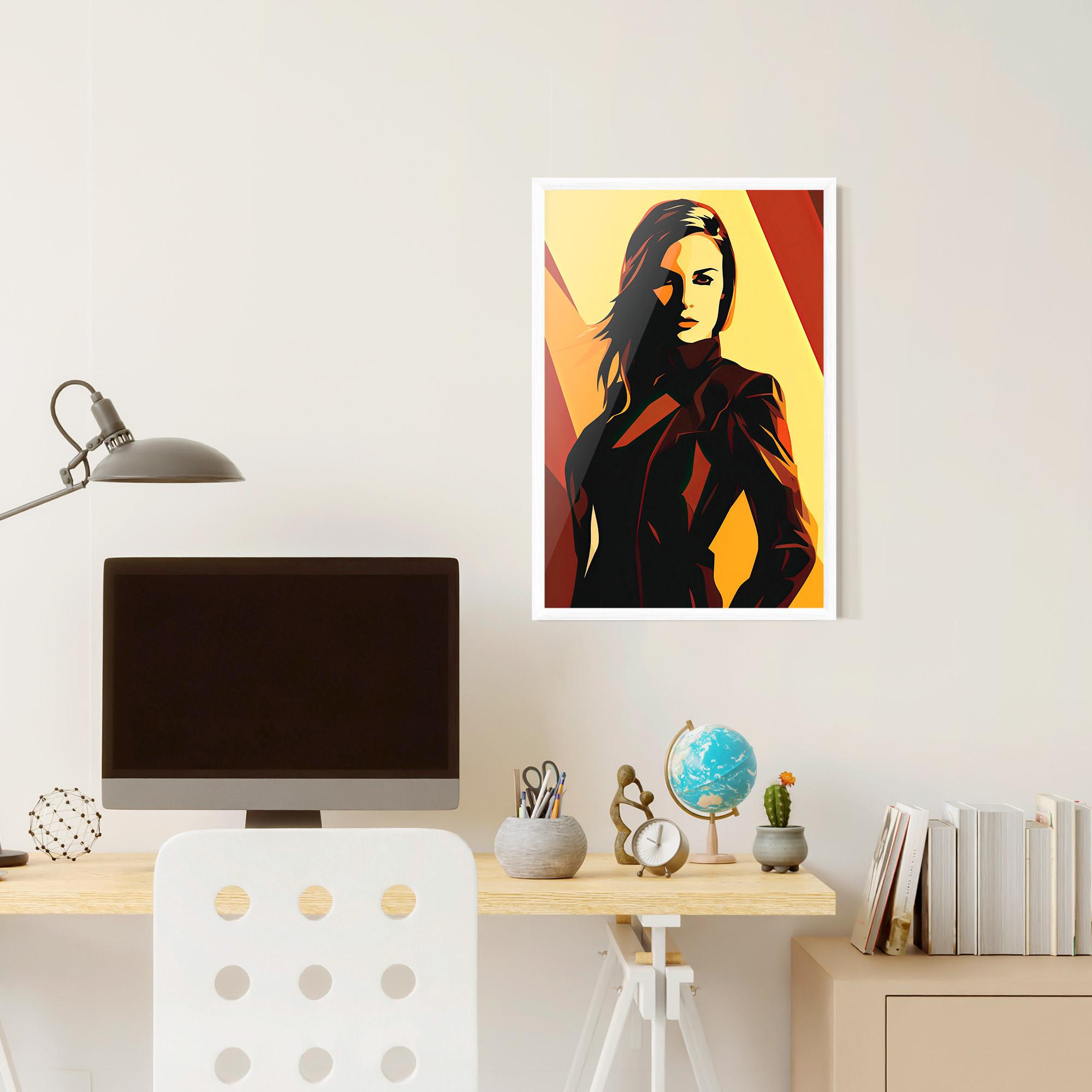 Gerahmte Poster Pop Graphical Woman mockup 6