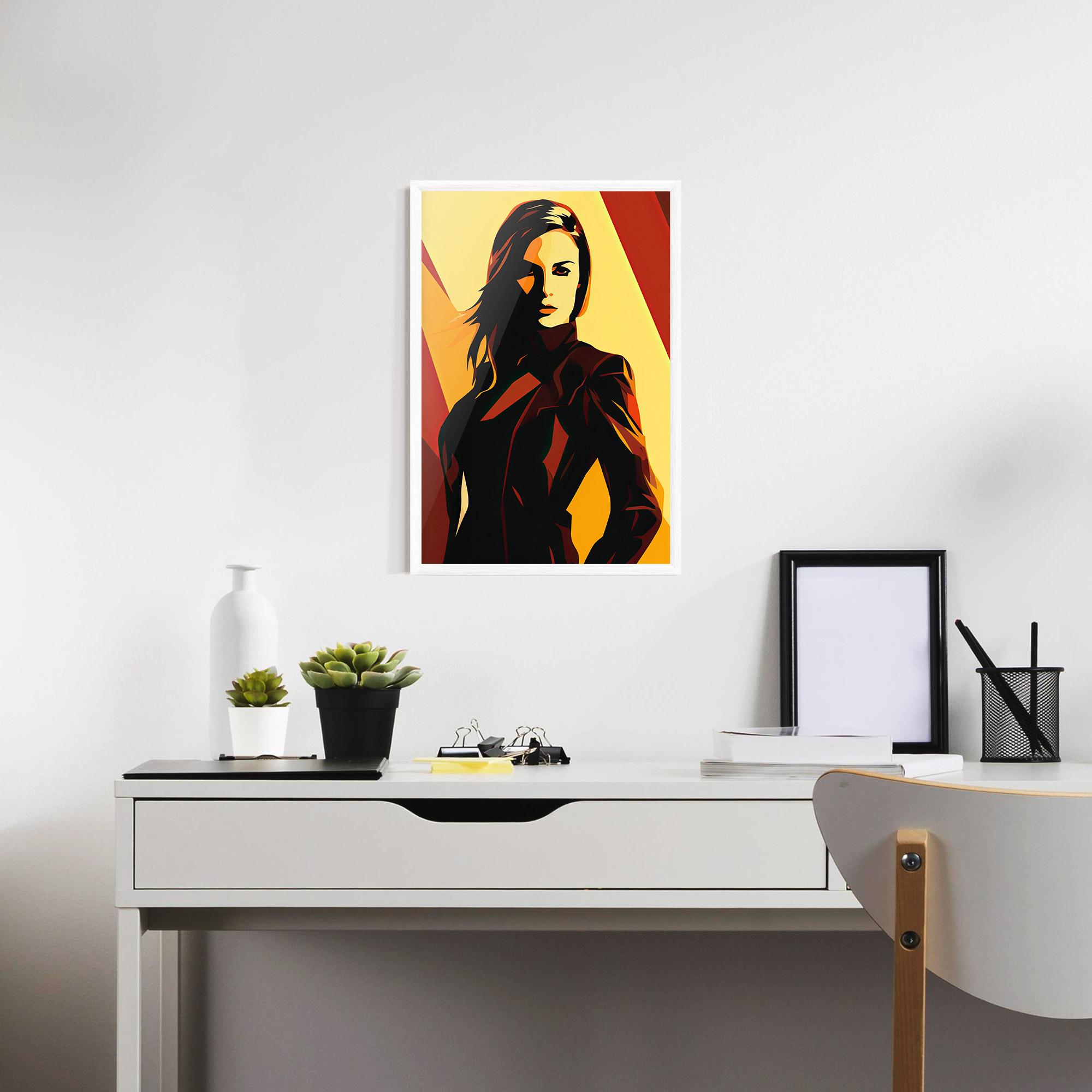 Gerahmte Poster Pop Graphical Woman mockup 7