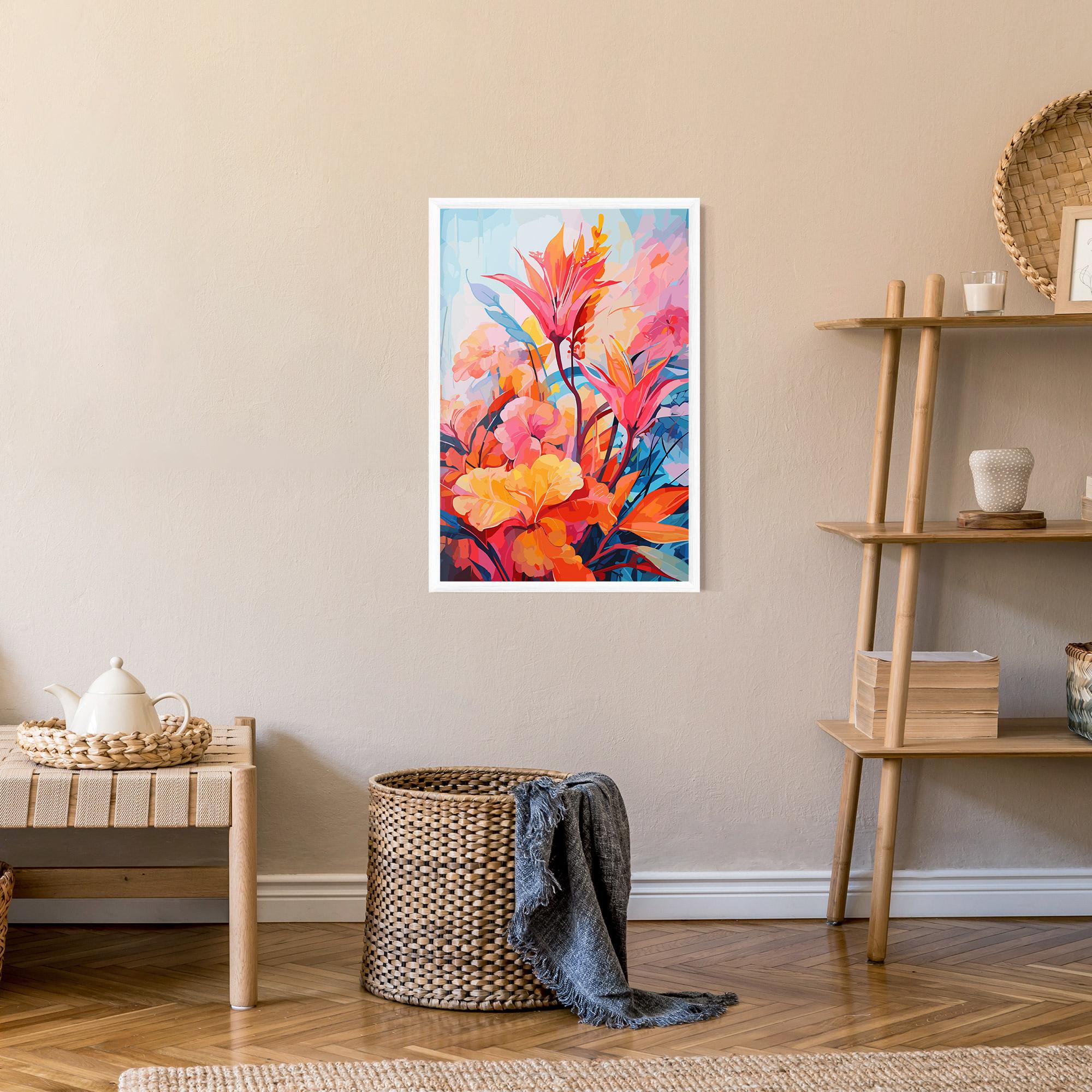 Gerahmte Poster Orange Art Flower mockup 9