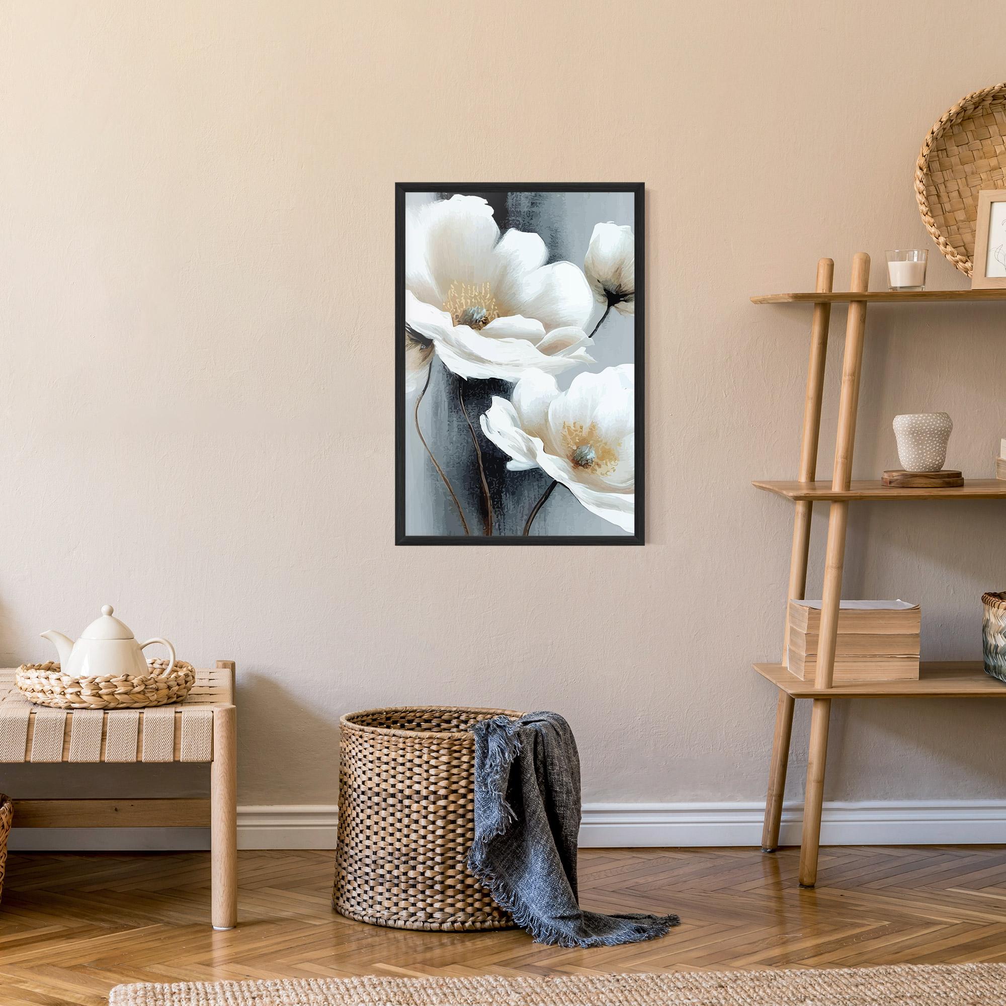 Gerahmte Poster Paint Texture Flower mockup 9