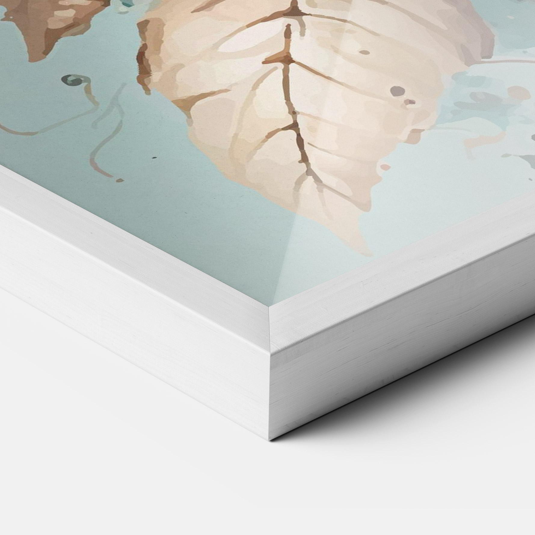 Gerahmte Poster Flower Green Watercolor mockup 3