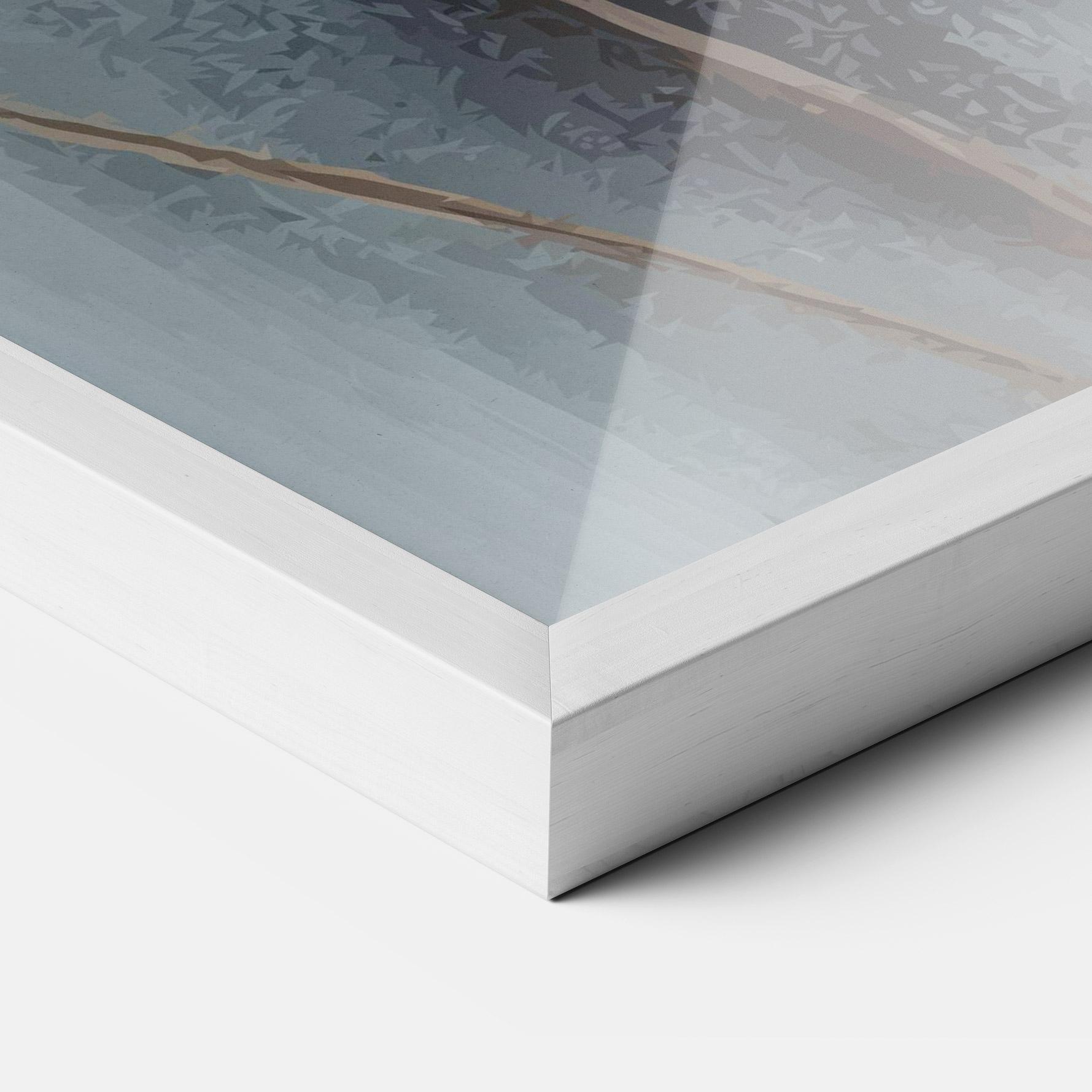 Gerahmte Poster Paint Texture Flower mockup 3