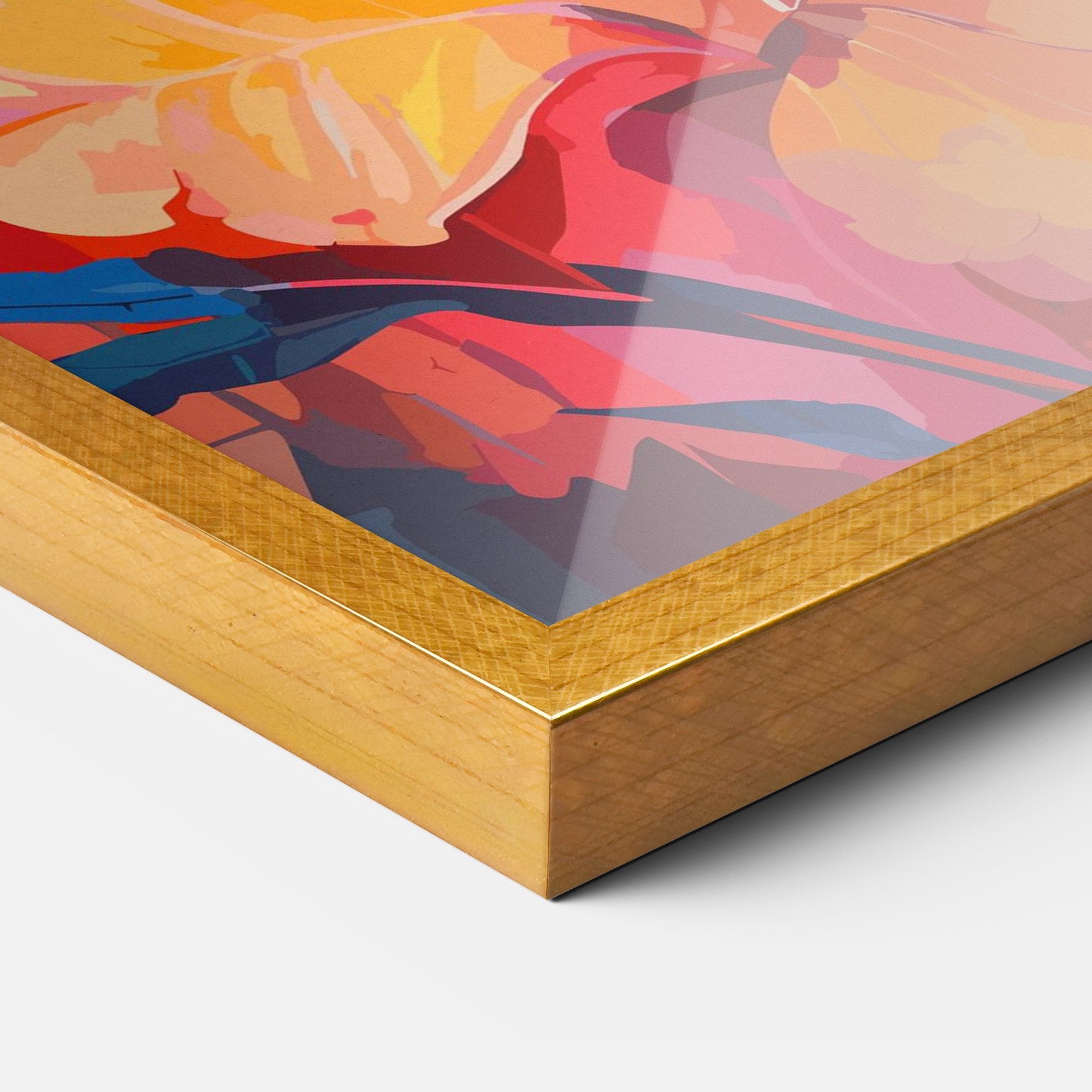 Orange Art Flower mockup 3