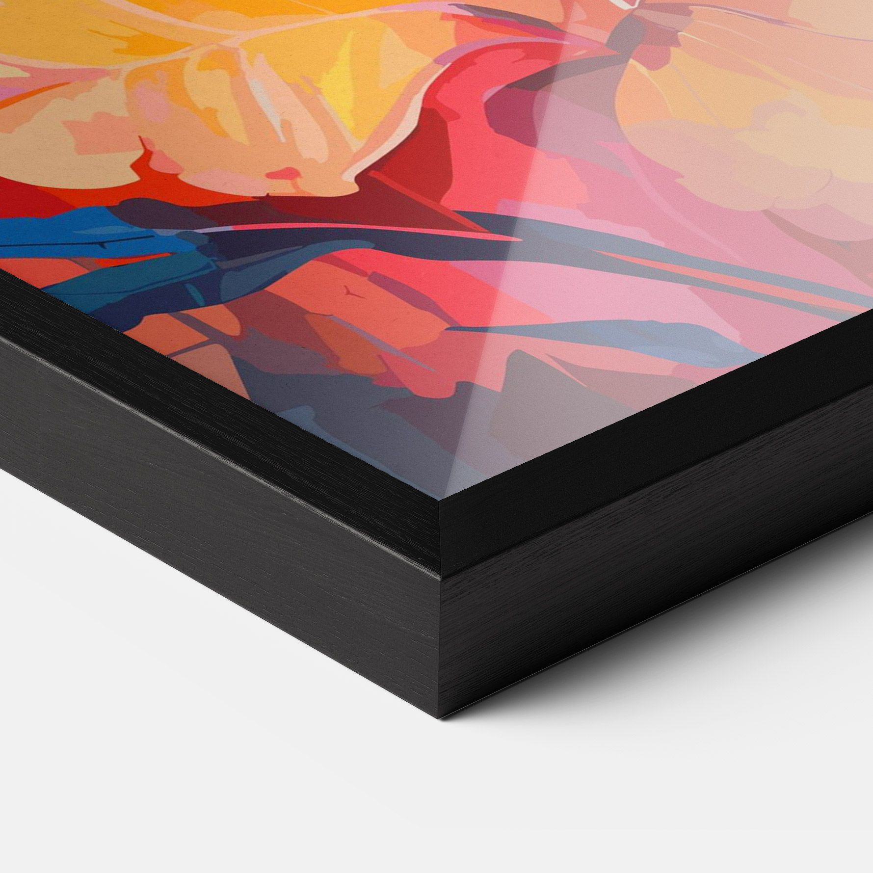 Orange Art Flower mockup 3