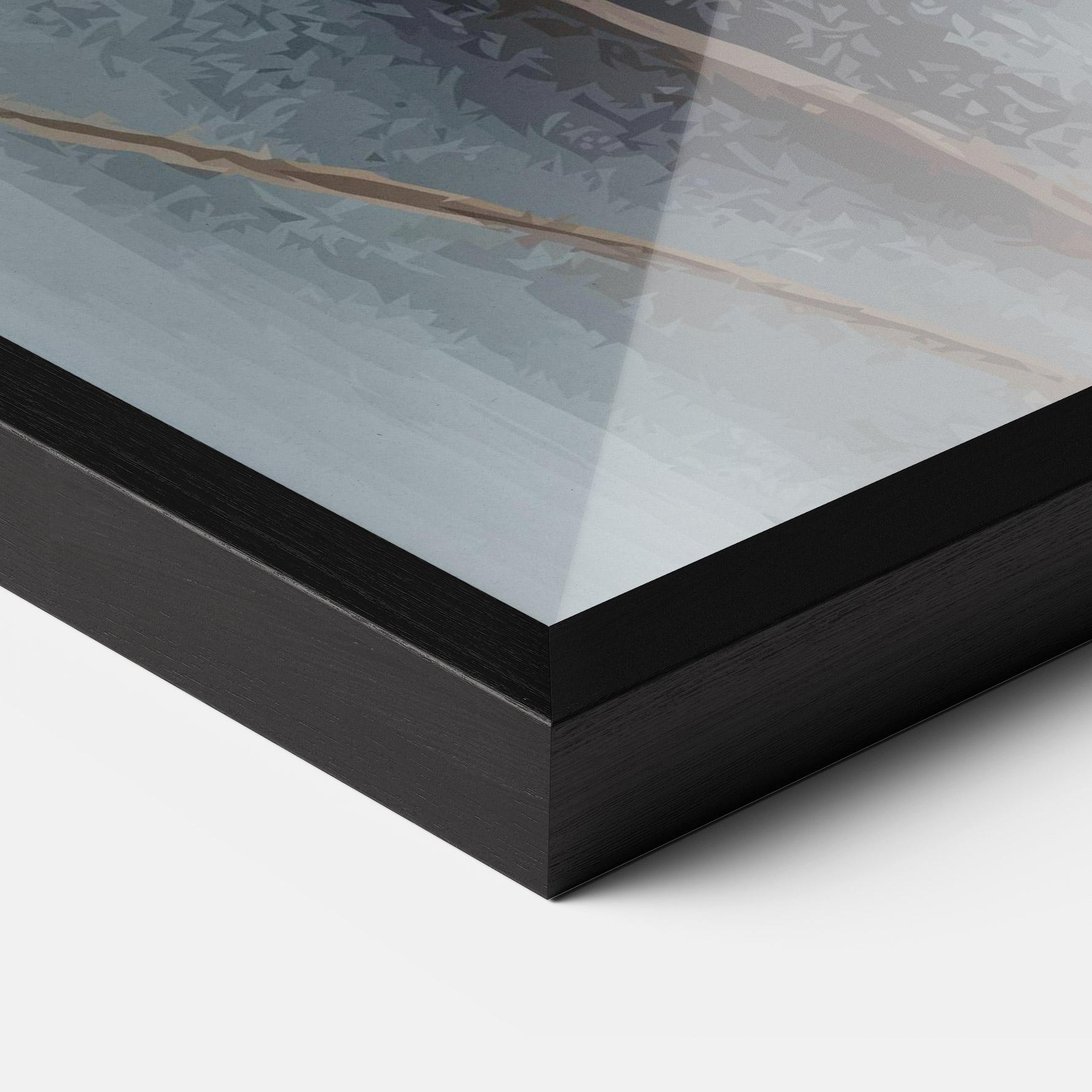 Gerahmte Poster Paint Texture Flower mockup 3