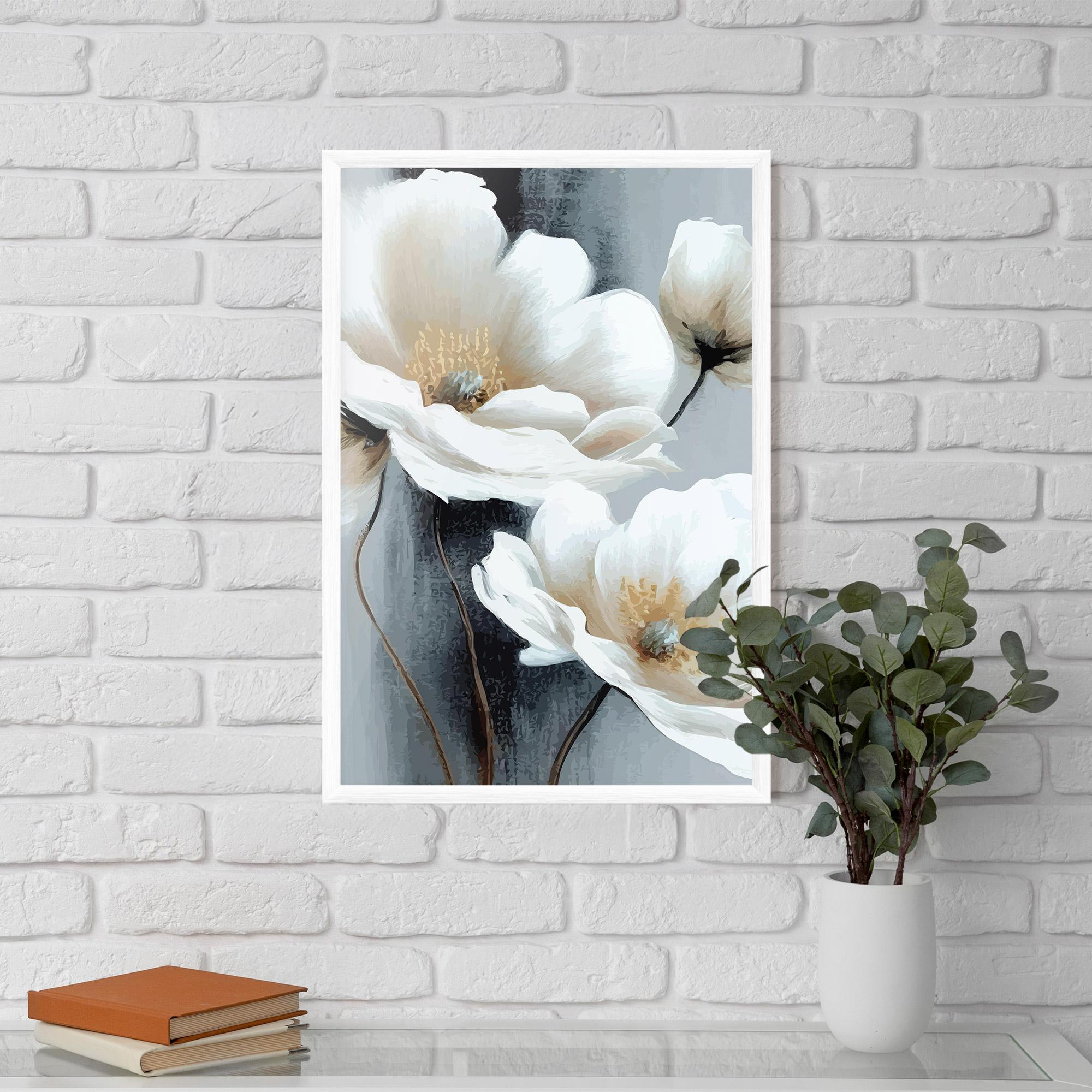 Gerahmte Poster Paint Texture Flower mockup 5