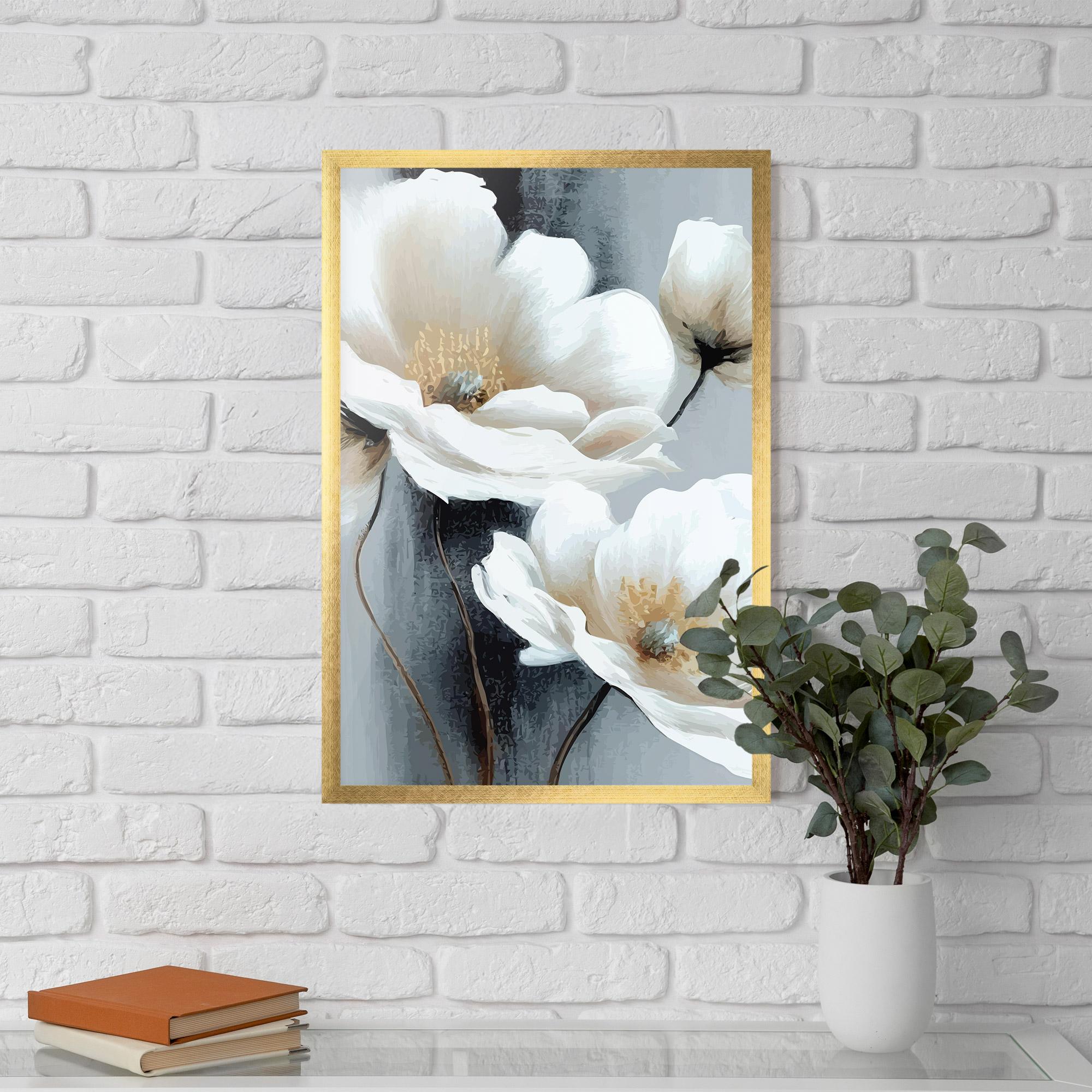 Gerahmte Poster Paint Texture Flower mockup 5