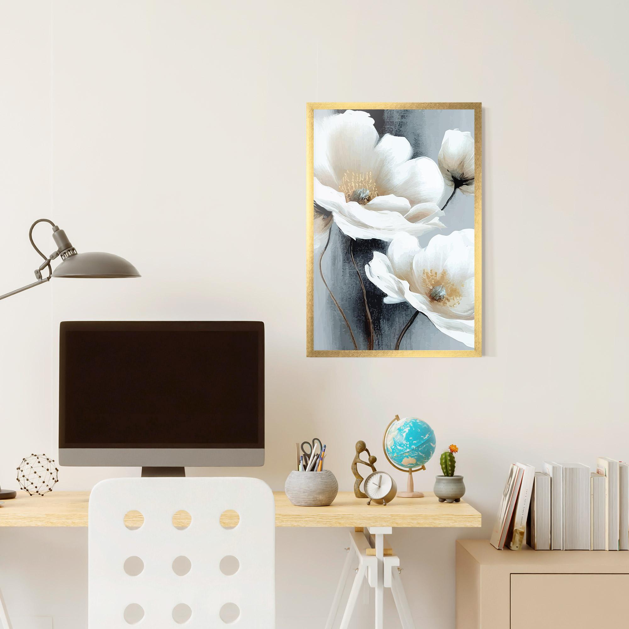 Gerahmte Poster Paint Texture Flower mockup 6