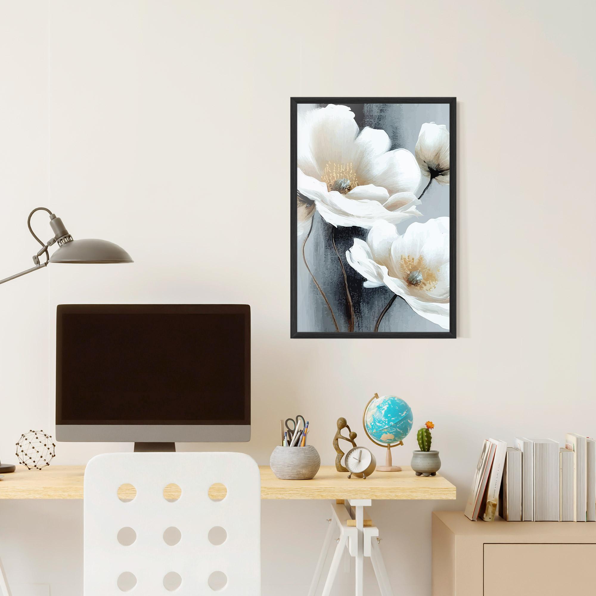 Gerahmte Poster Paint Texture Flower mockup 6