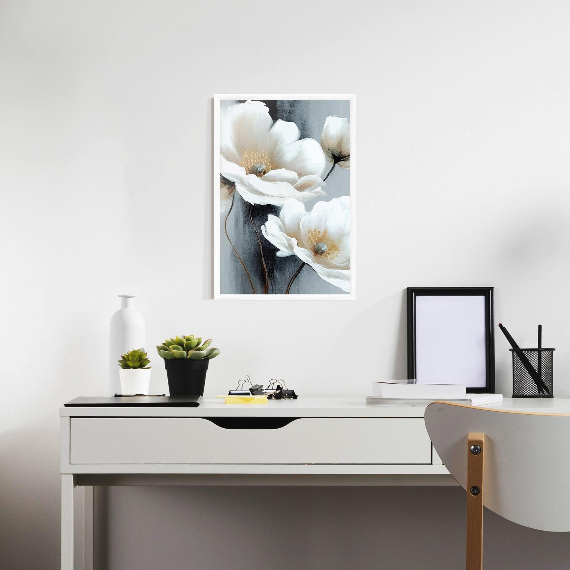 Gerahmte Poster Paint Texture Flower mockup 7