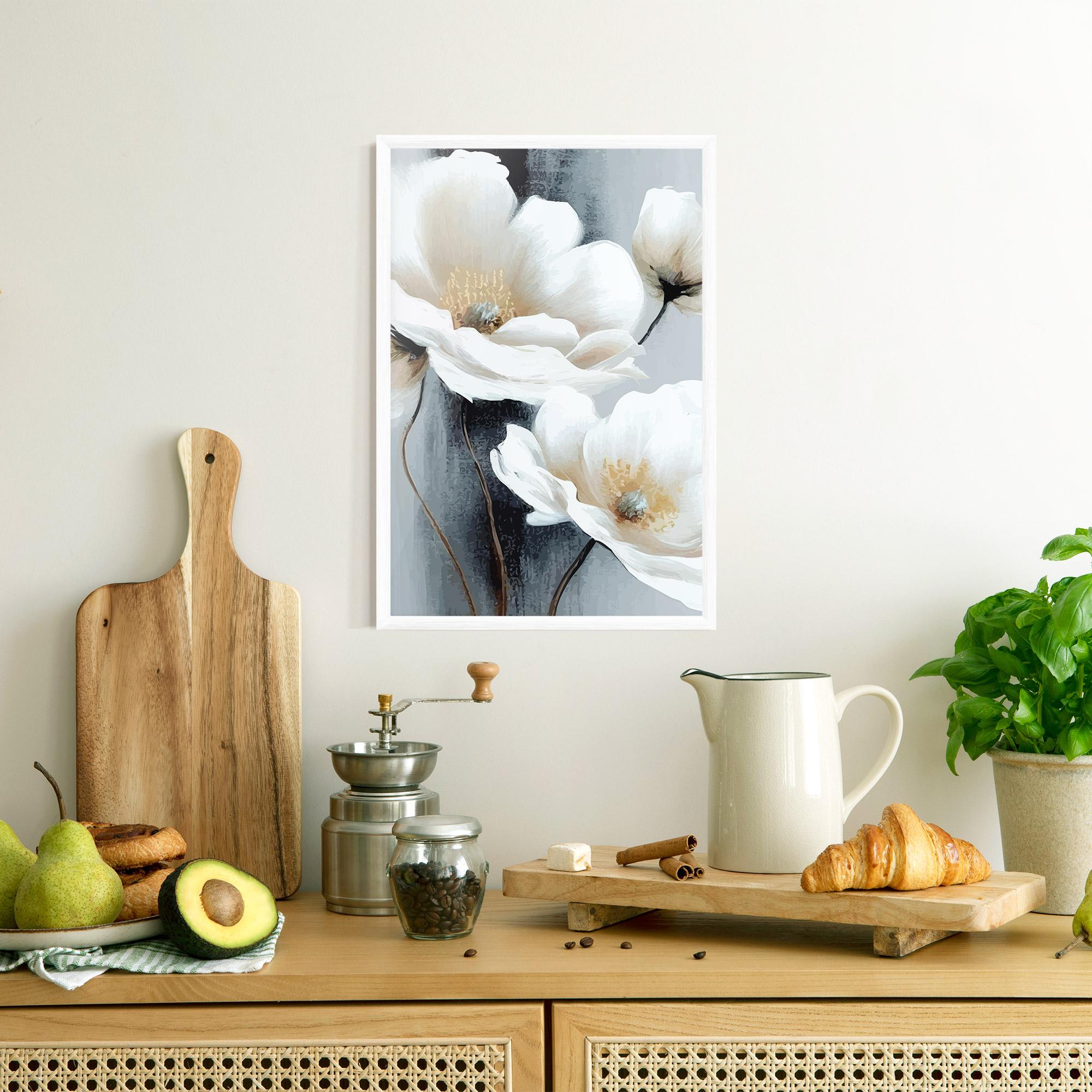 Gerahmte Poster Paint Texture Flower mockup 8