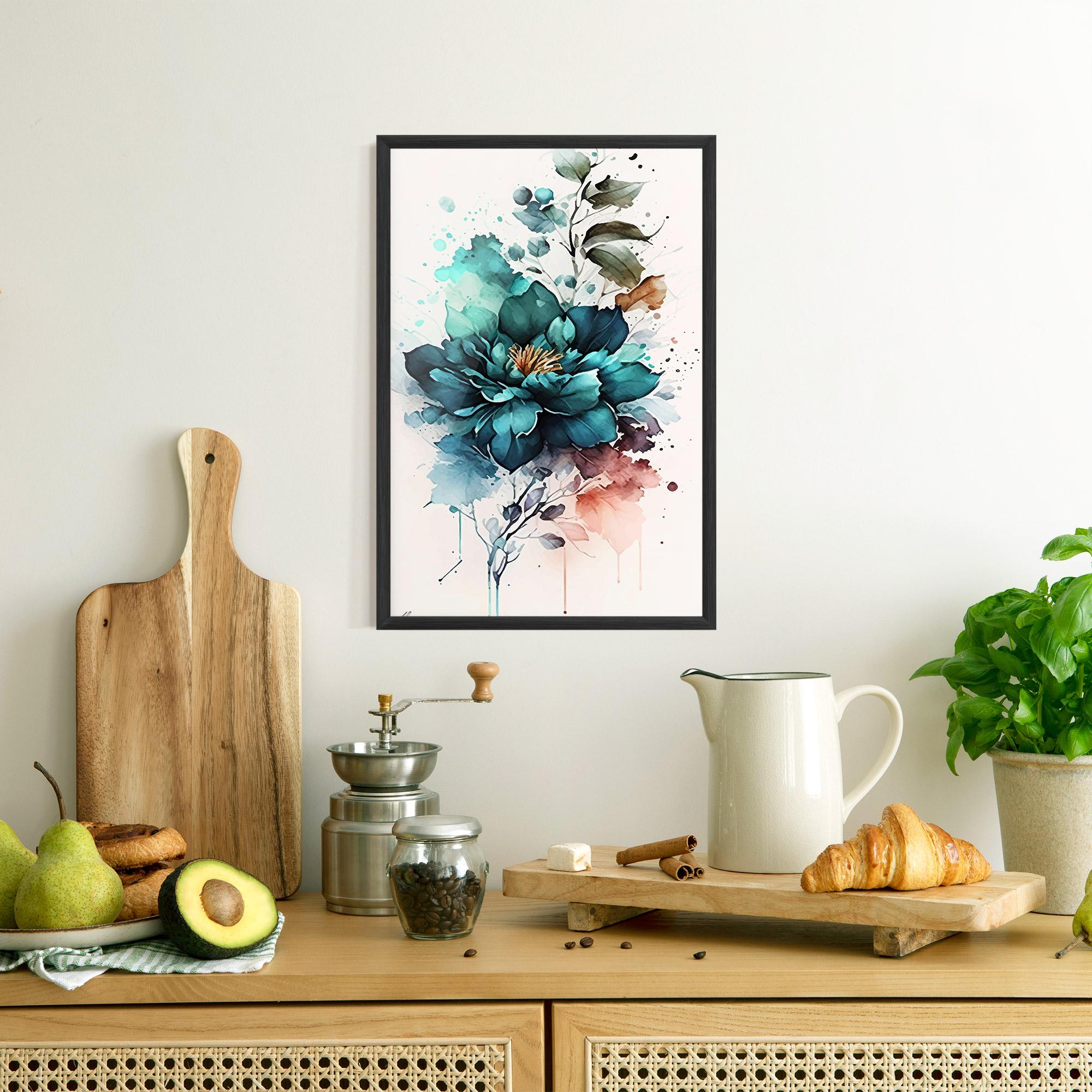 Gerahmte Poster Flower Watercolor mockup 8
