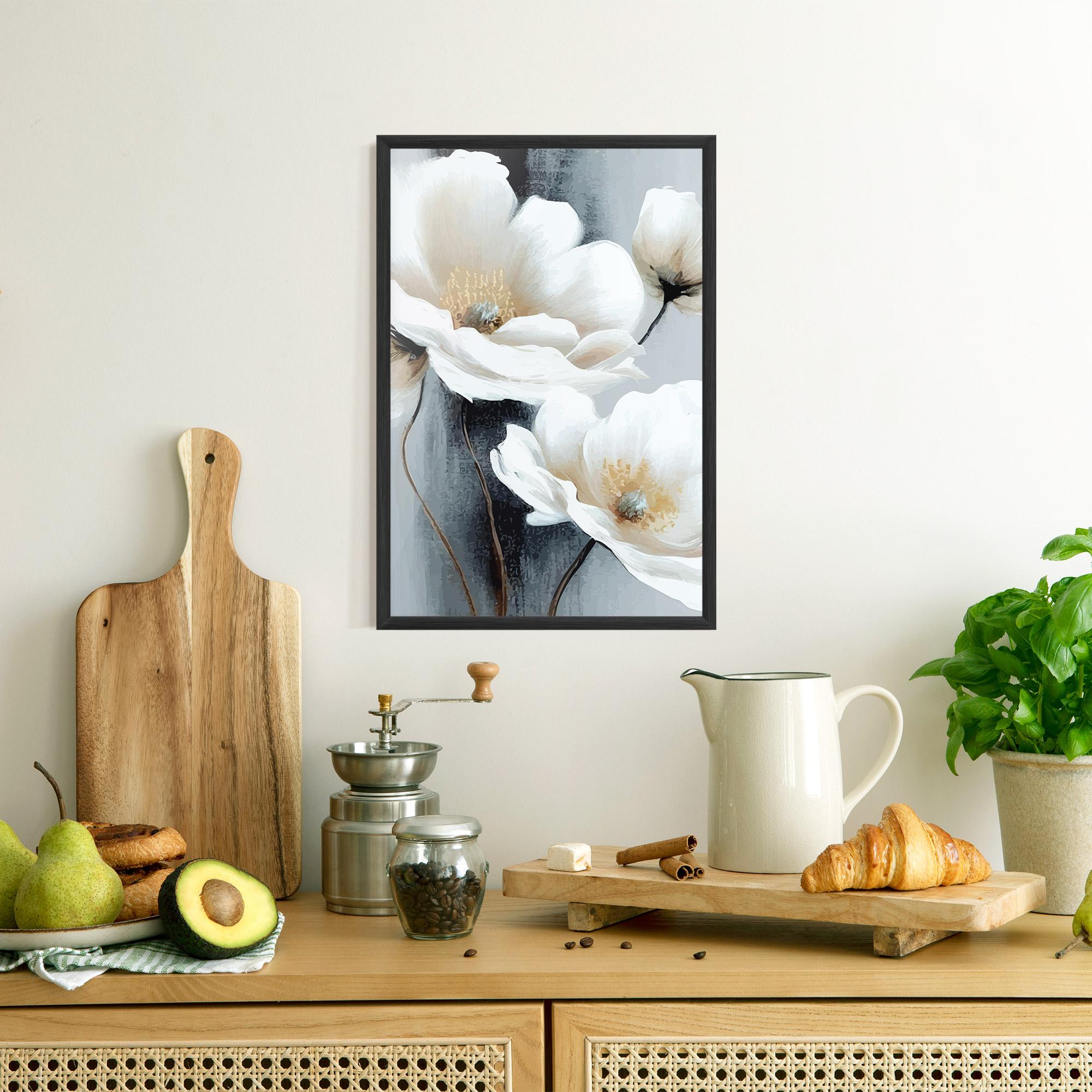 Gerahmte Poster Paint Texture Flower mockup 8