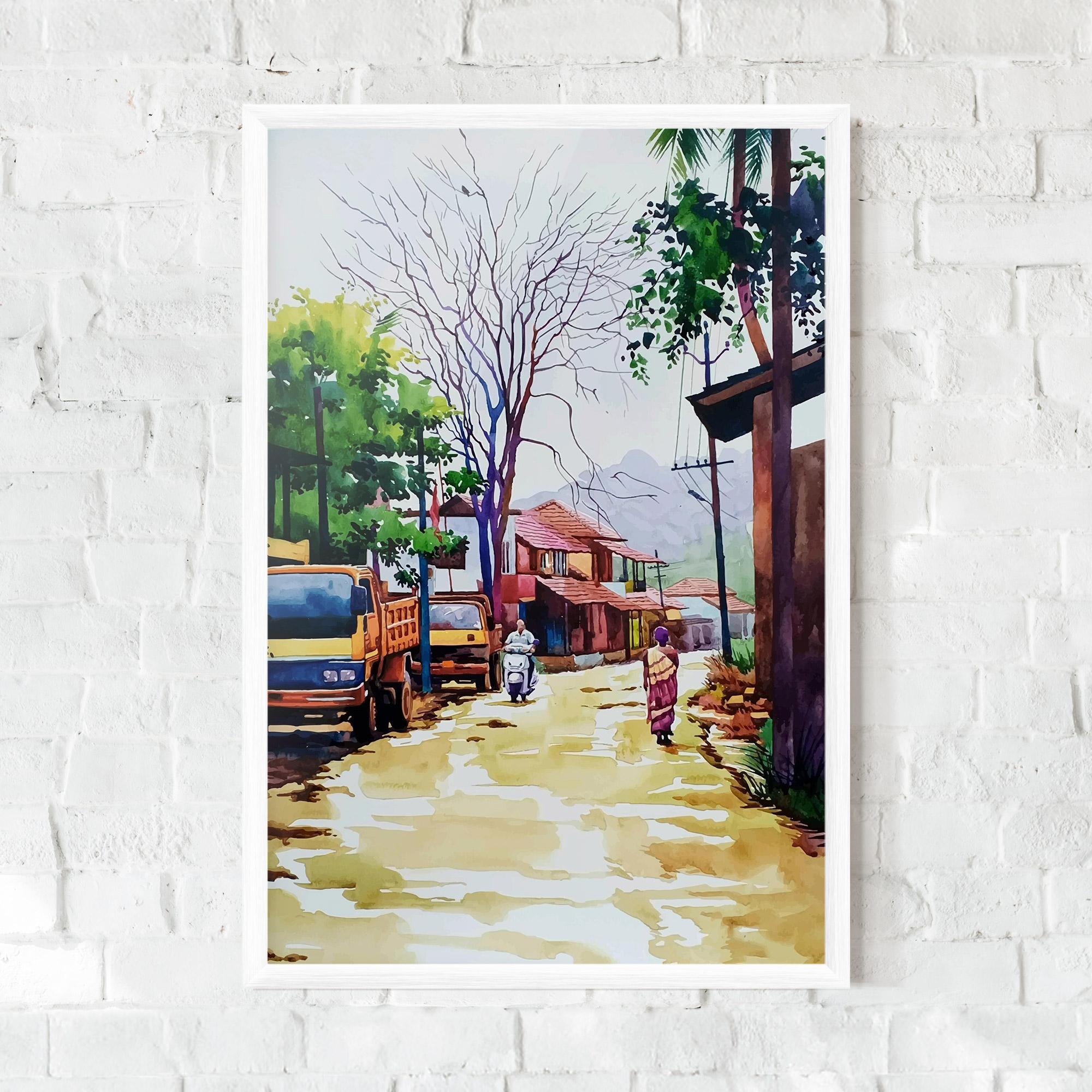 Gerahmte Poster African City mockup 0