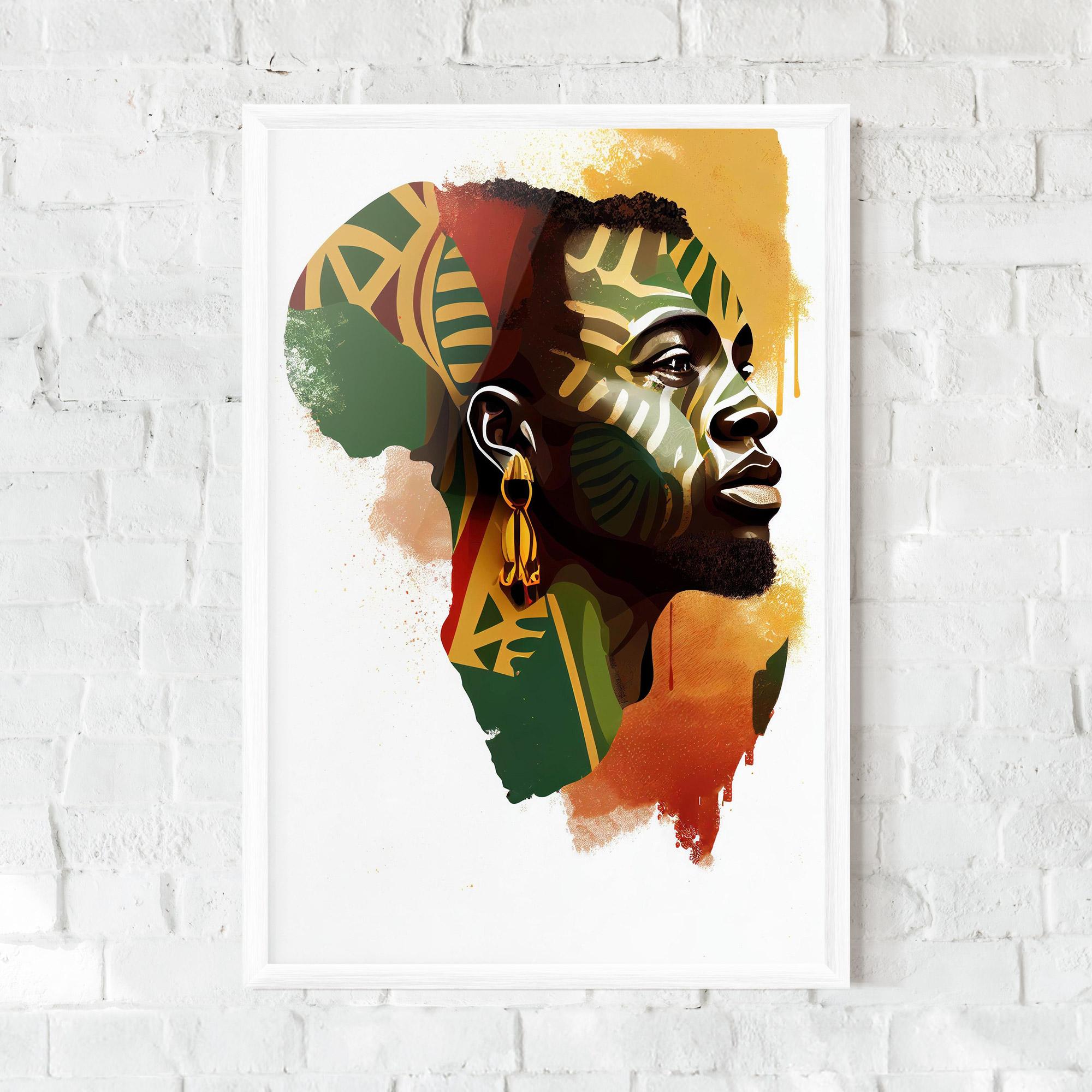 Gerahmte Poster African People Illustration mockup 0