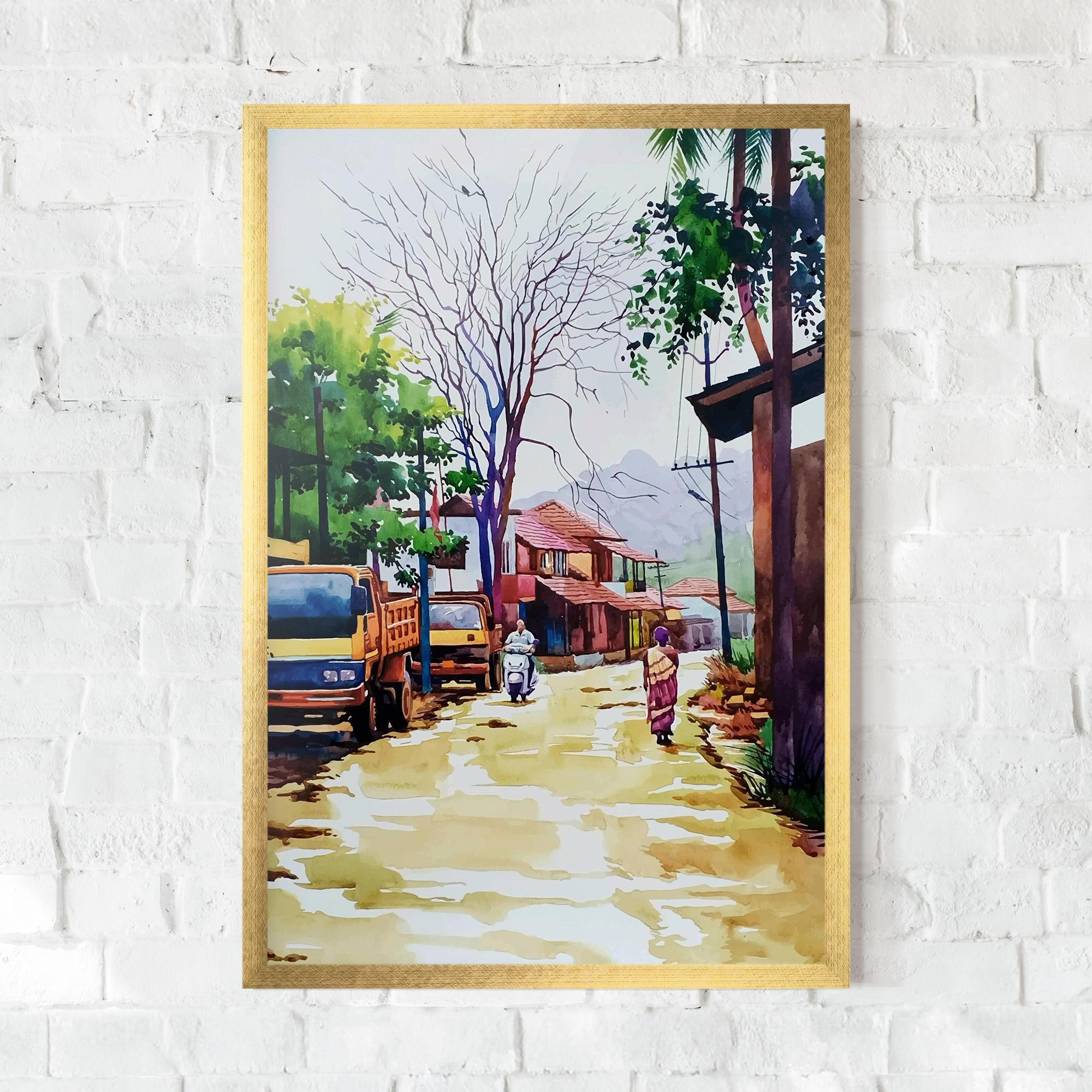 Gerahmte Poster African City mockup 0