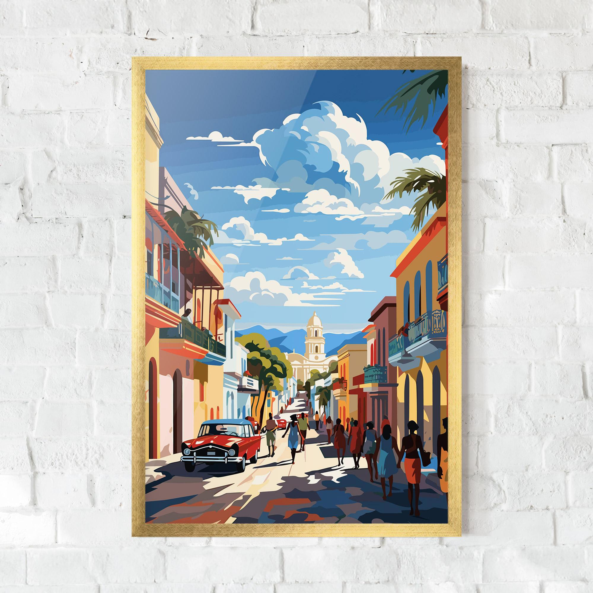 Gerahmte Poster African Street mockup 0