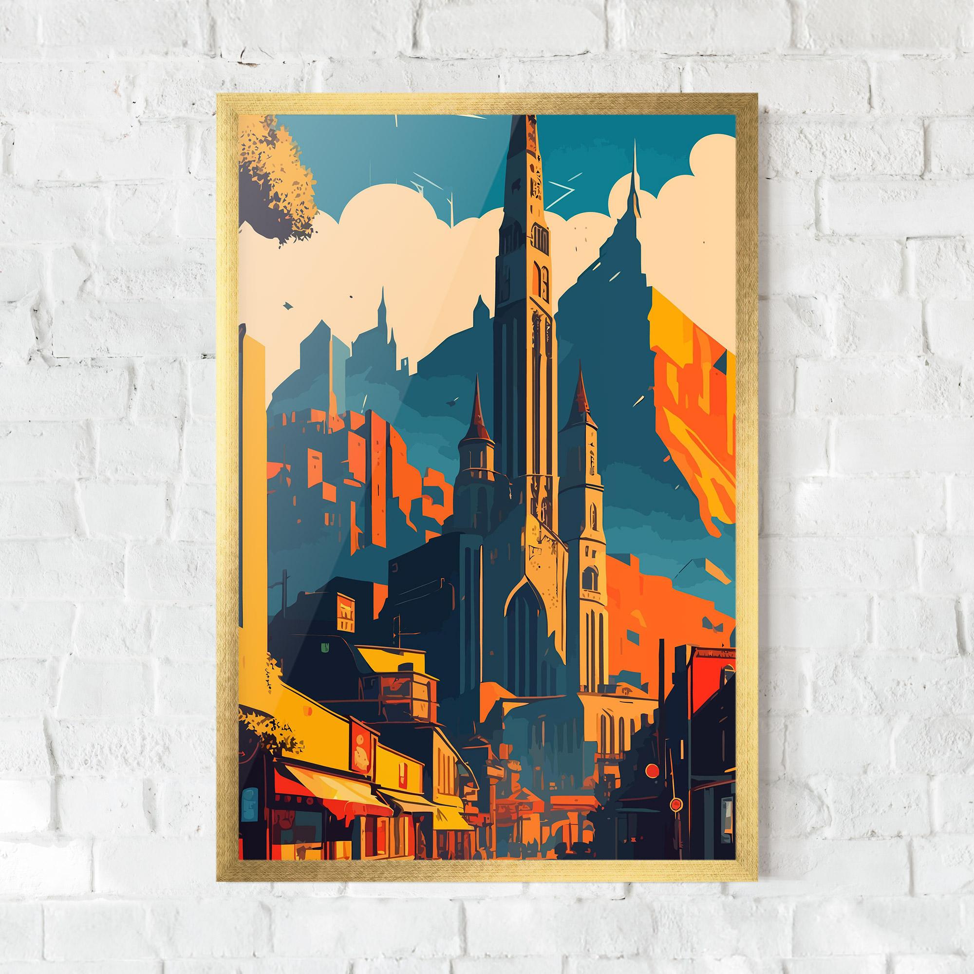 Gerahmte Poster African Tower mockup 0