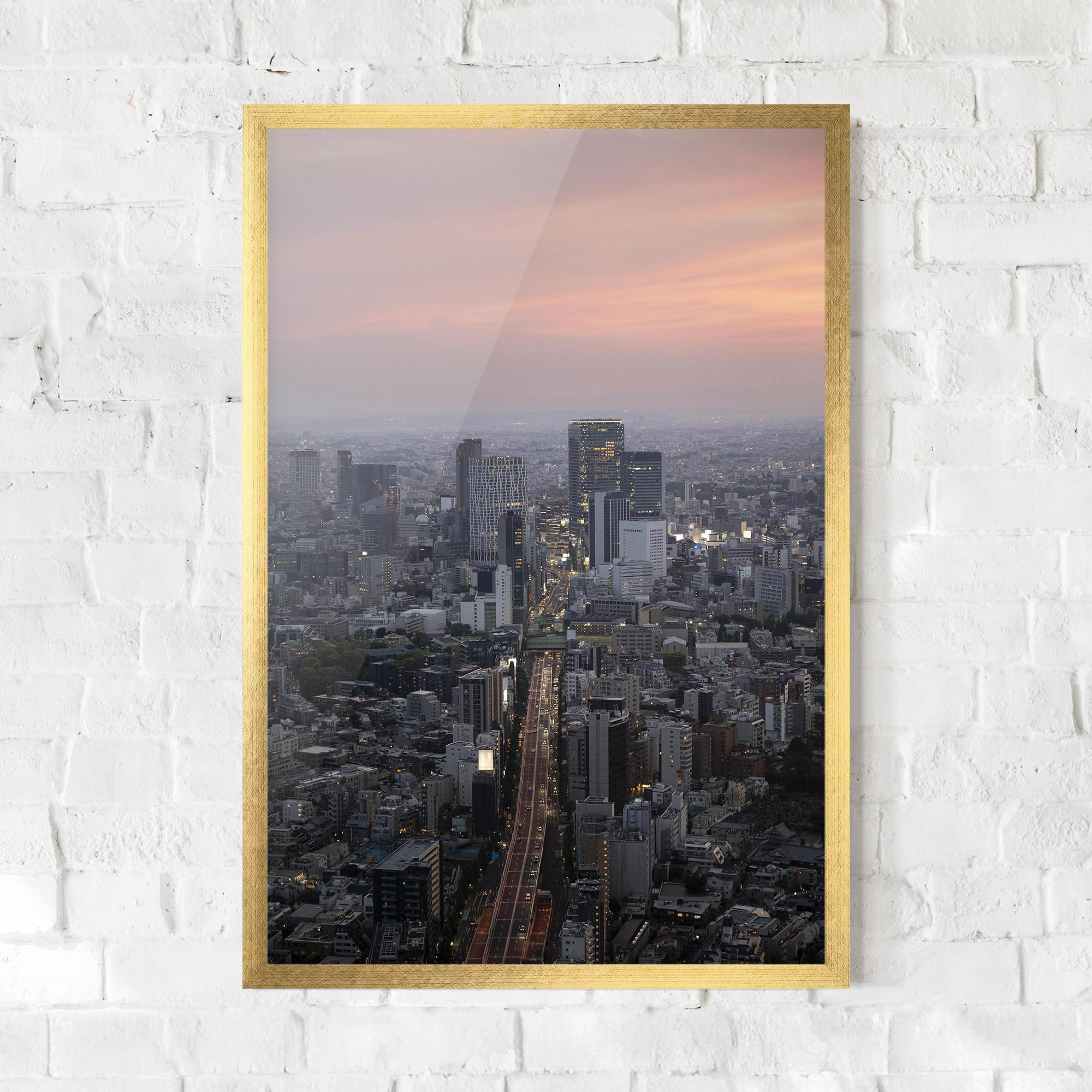 Gerahmte Poster Beautiful Tall Buildings mockup 0