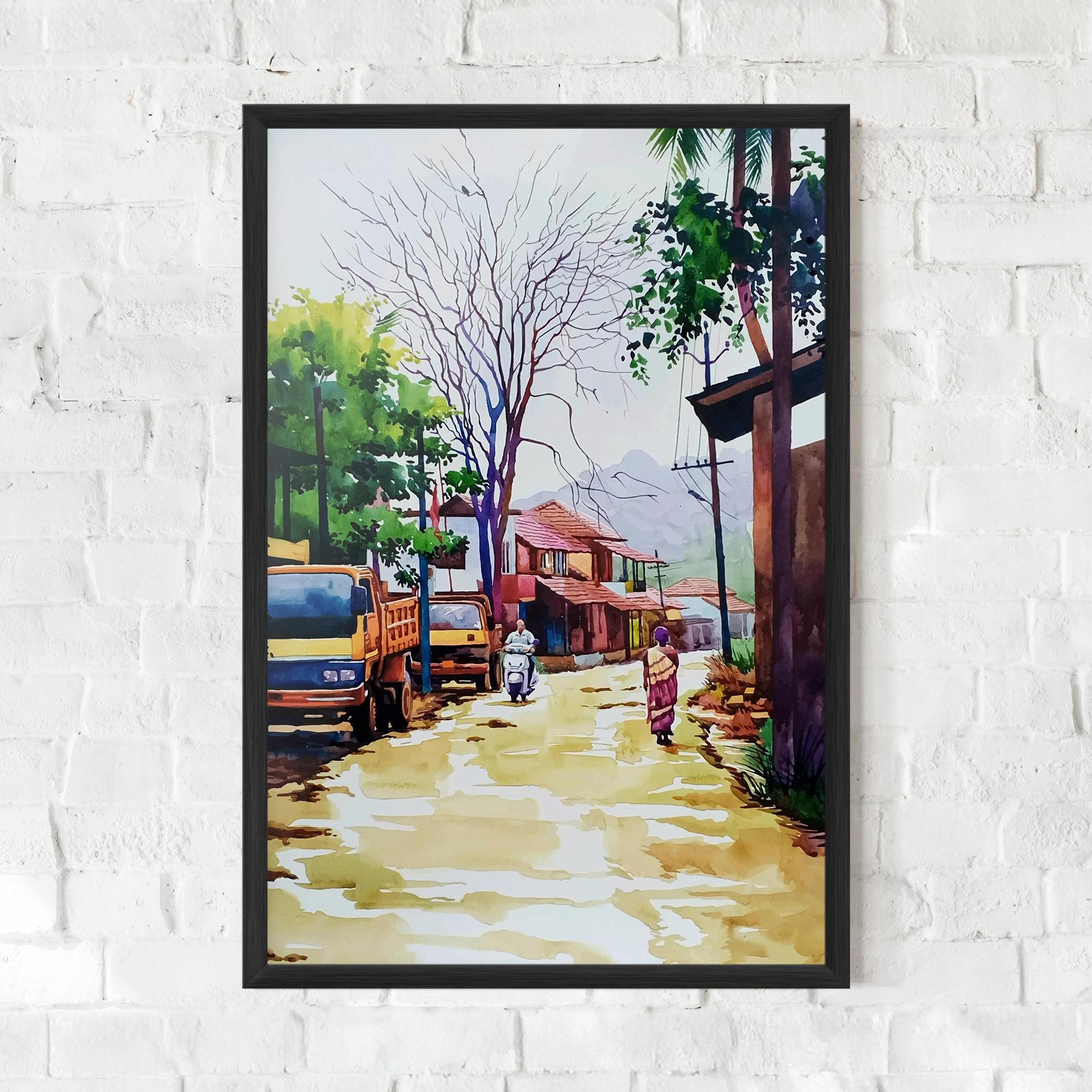 Gerahmte Poster African City mockup 0