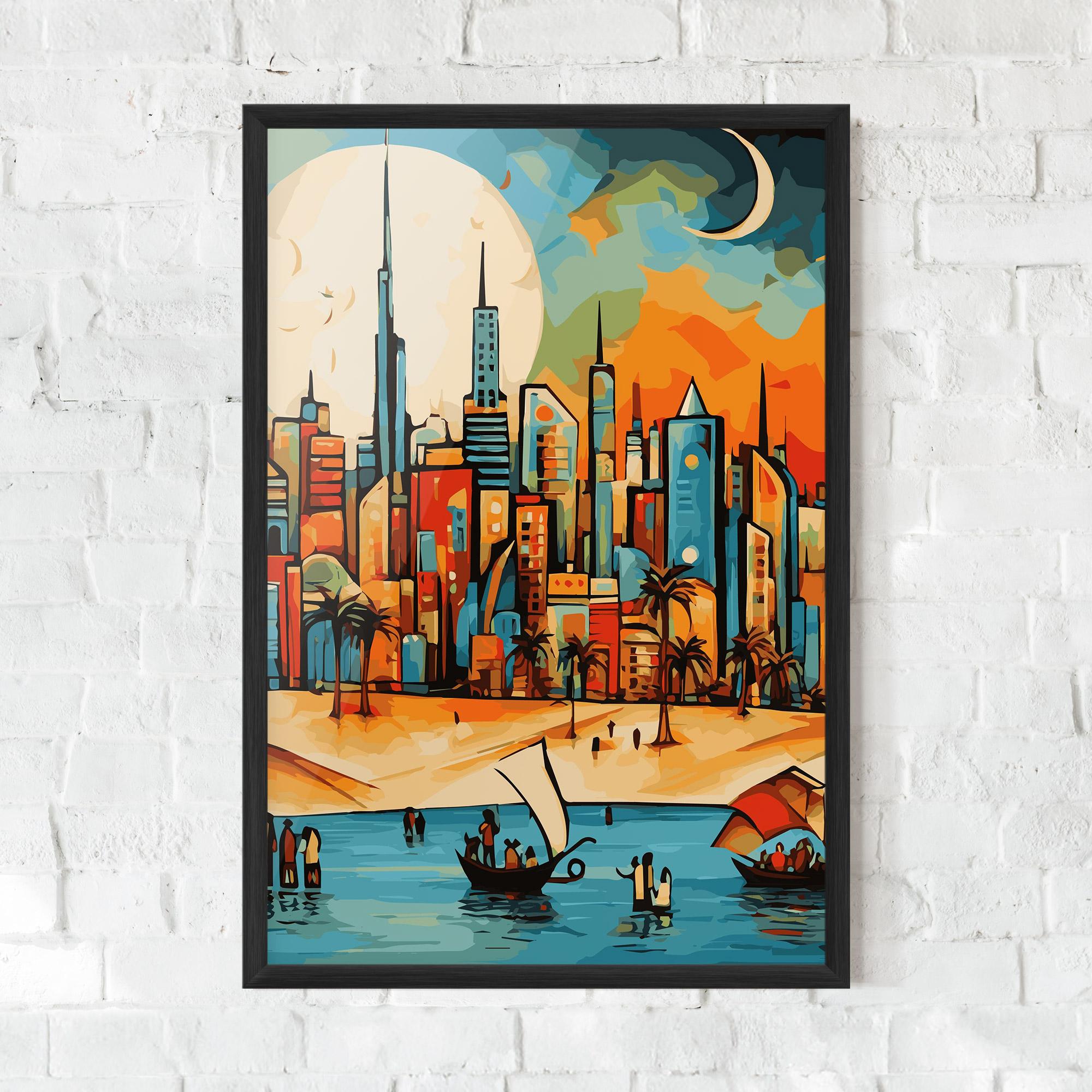 Gerahmte Poster African Moon mockup 0