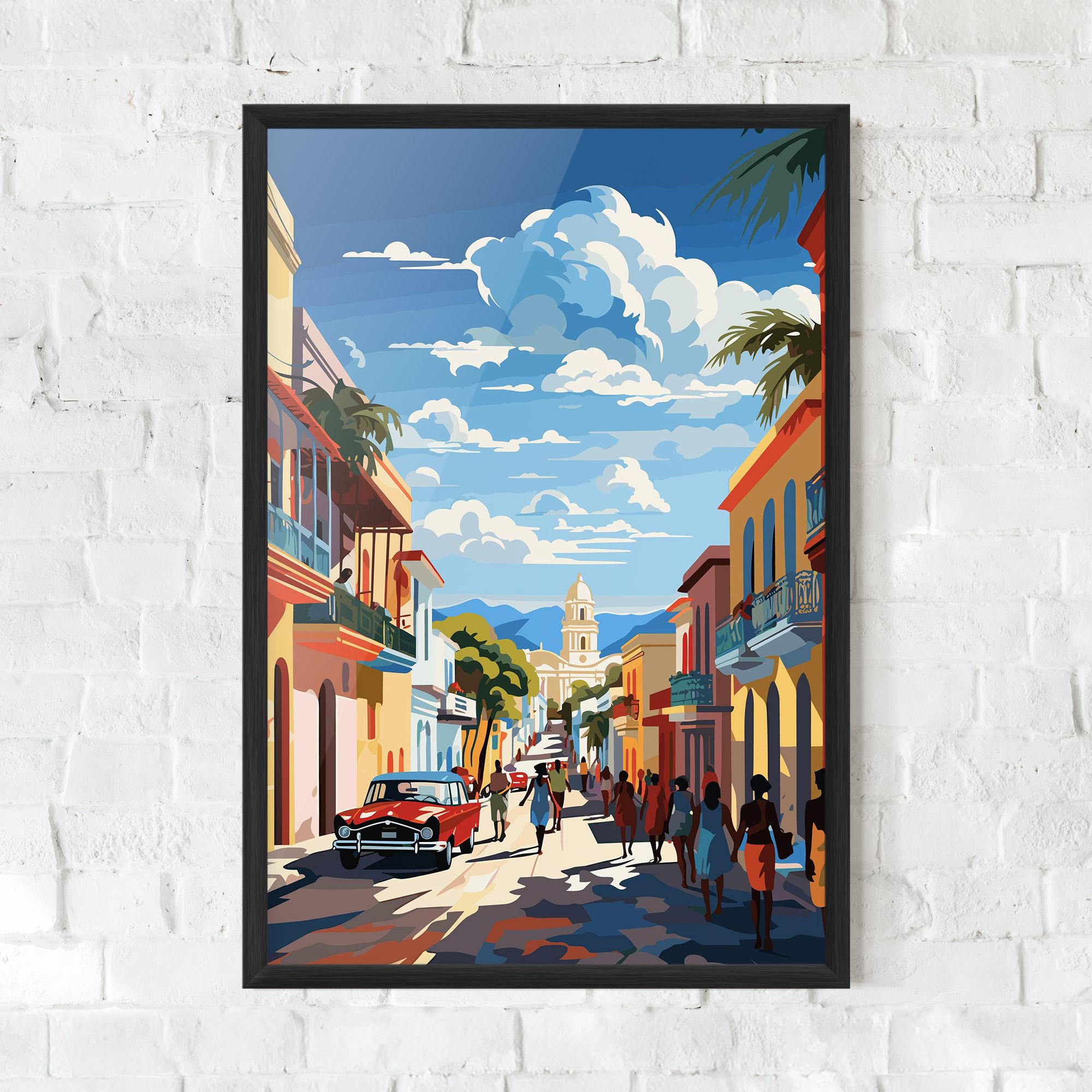 Gerahmte Poster African Street mockup 0