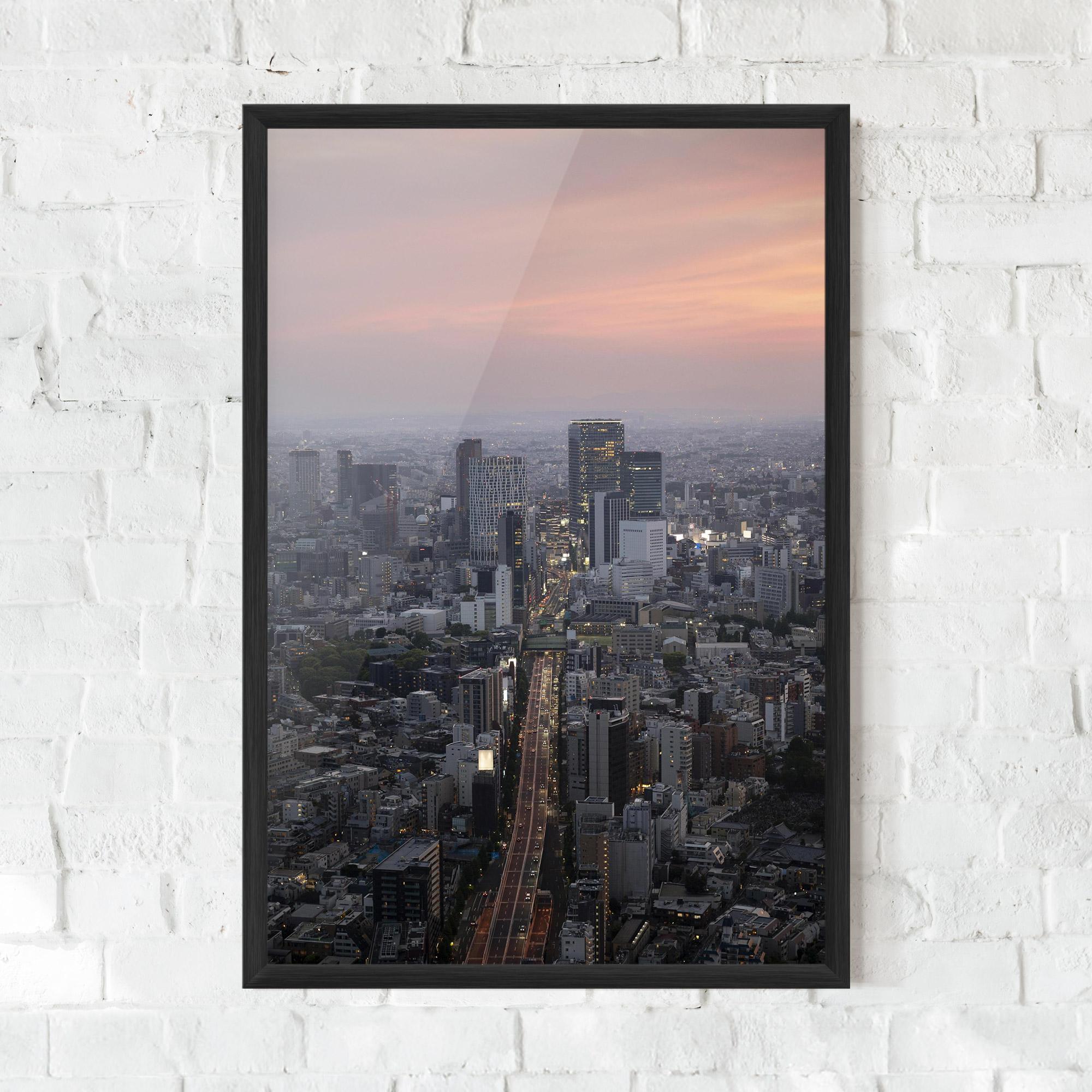 Gerahmte Poster Beautiful Tall Buildings mockup 0