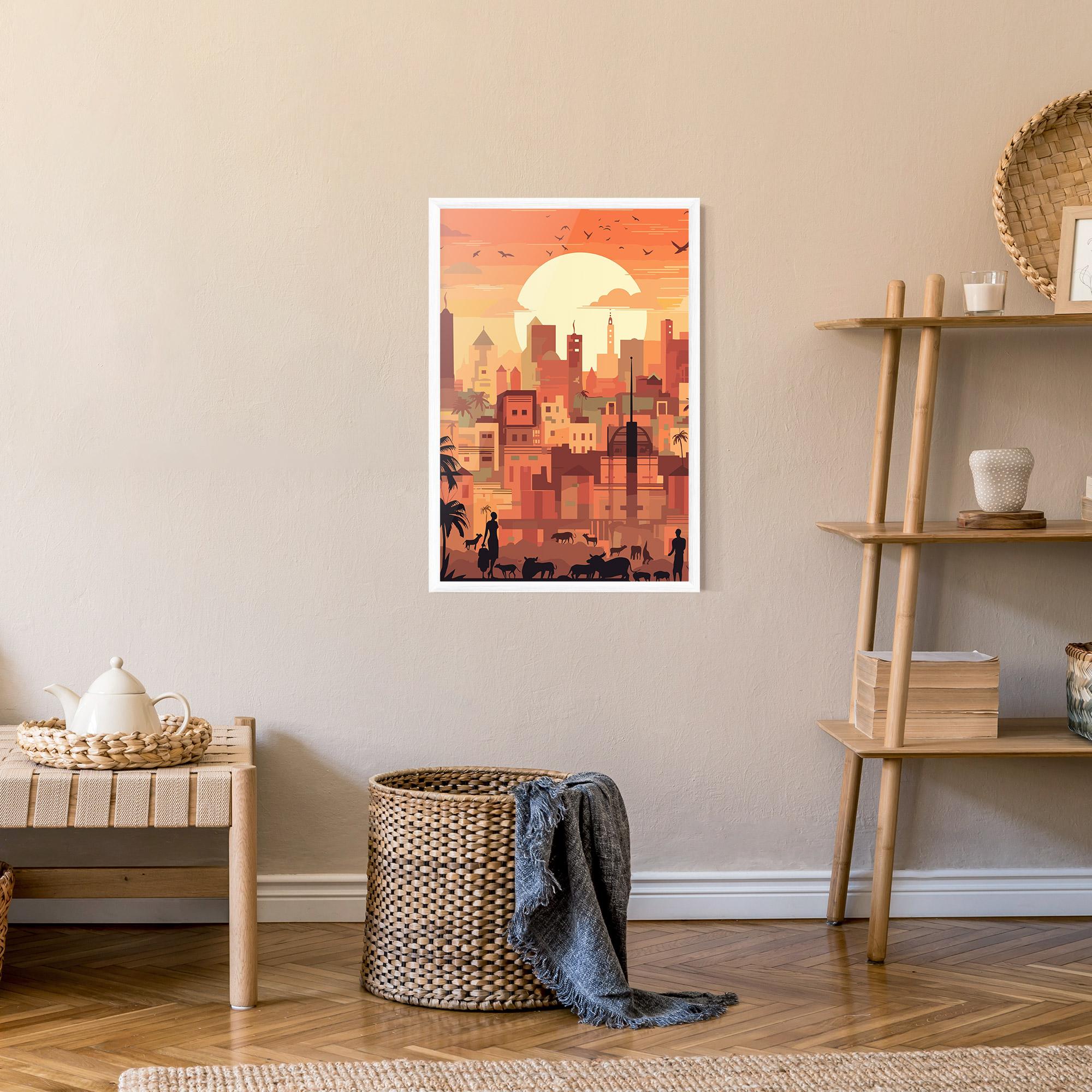 Gerahmte Poster Africa City Sunset mockup 9