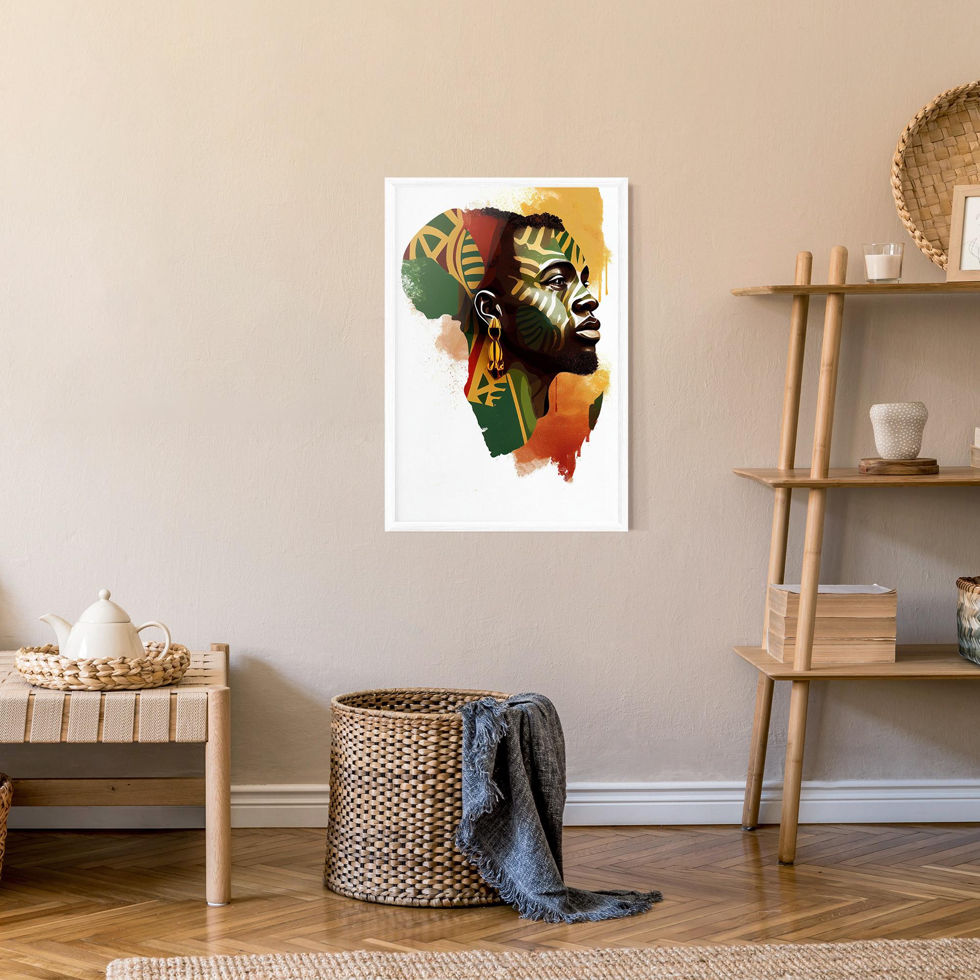 Gerahmte Poster African People Illustration mockup 9