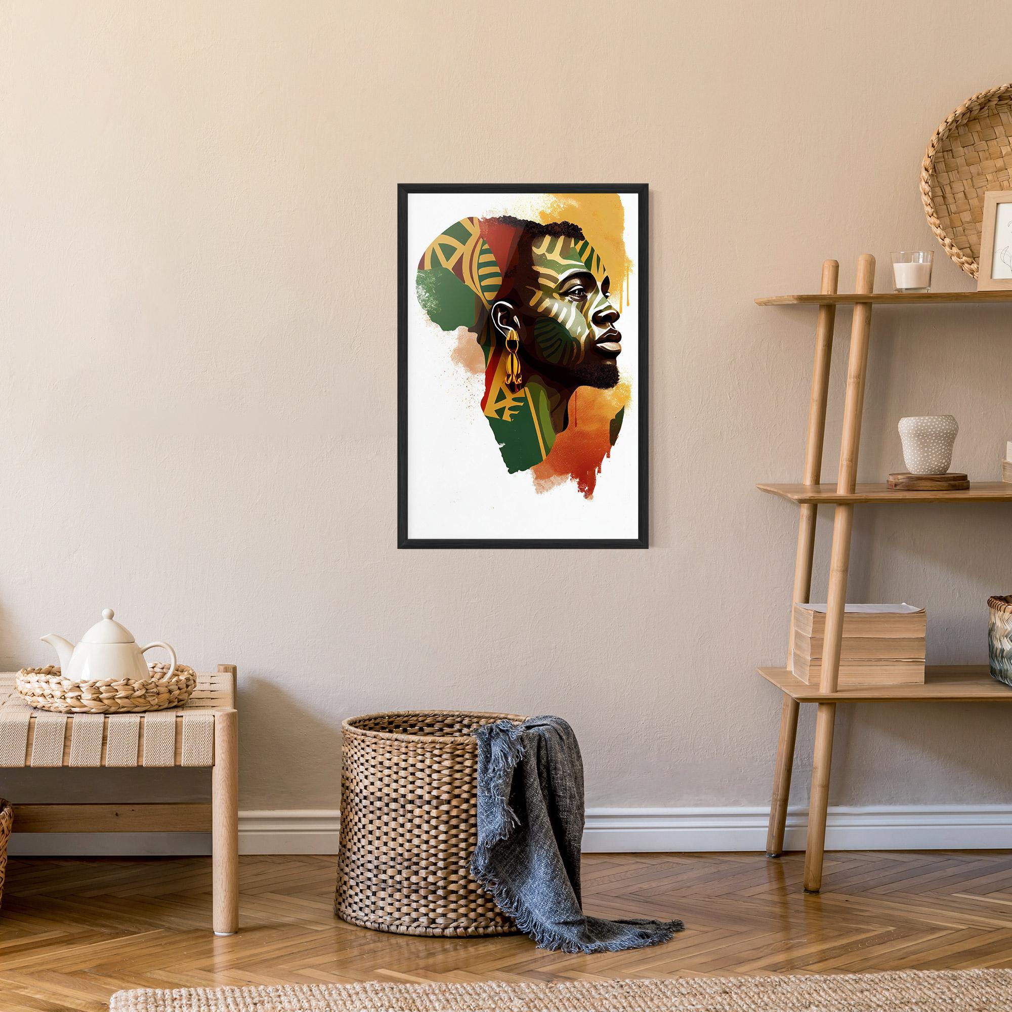 Gerahmte Poster African People Illustration mockup 9