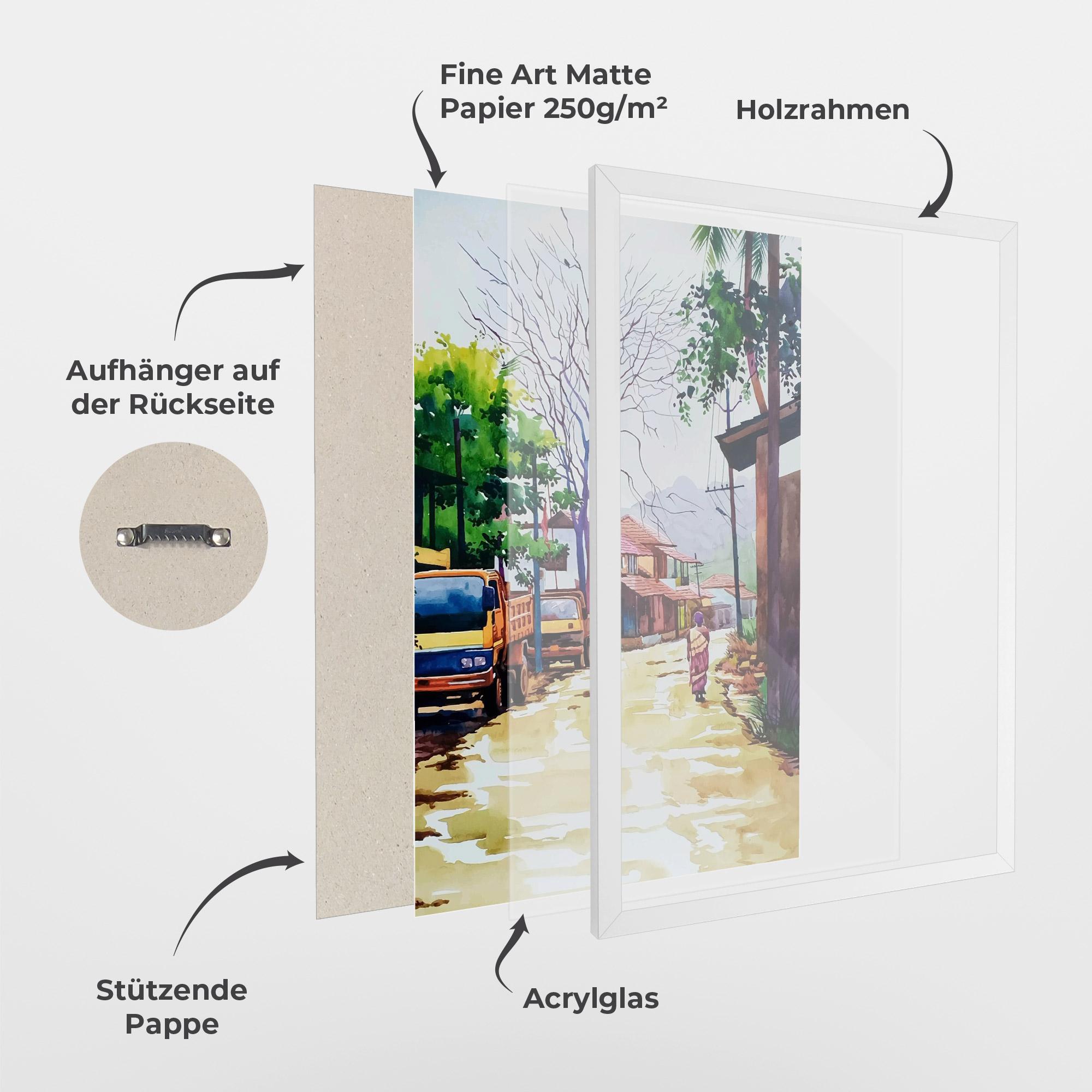 Gerahmte Poster African City mockup 1