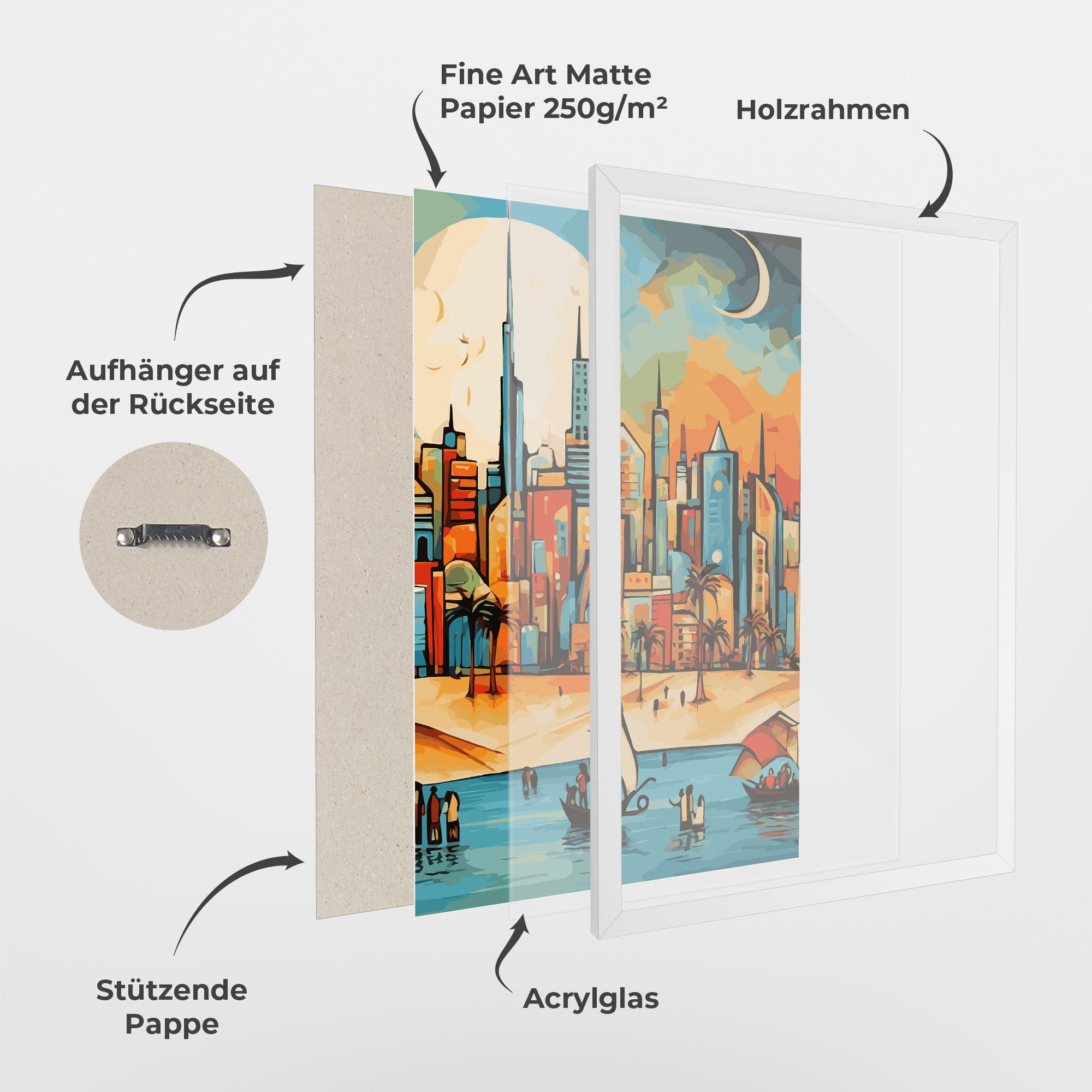 Gerahmte Poster African Moon mockup 1