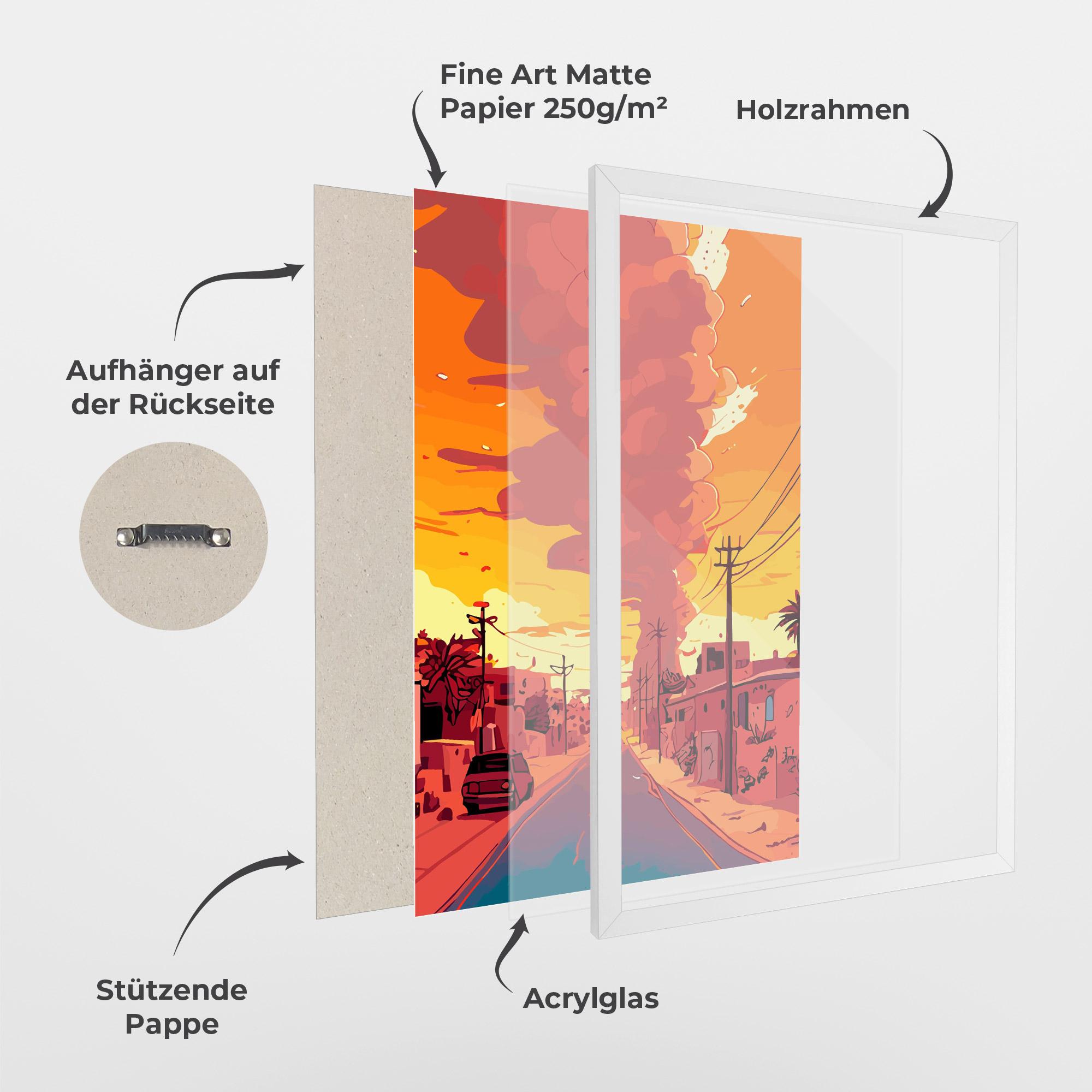 Gerahmte Poster African Smoke mockup 1