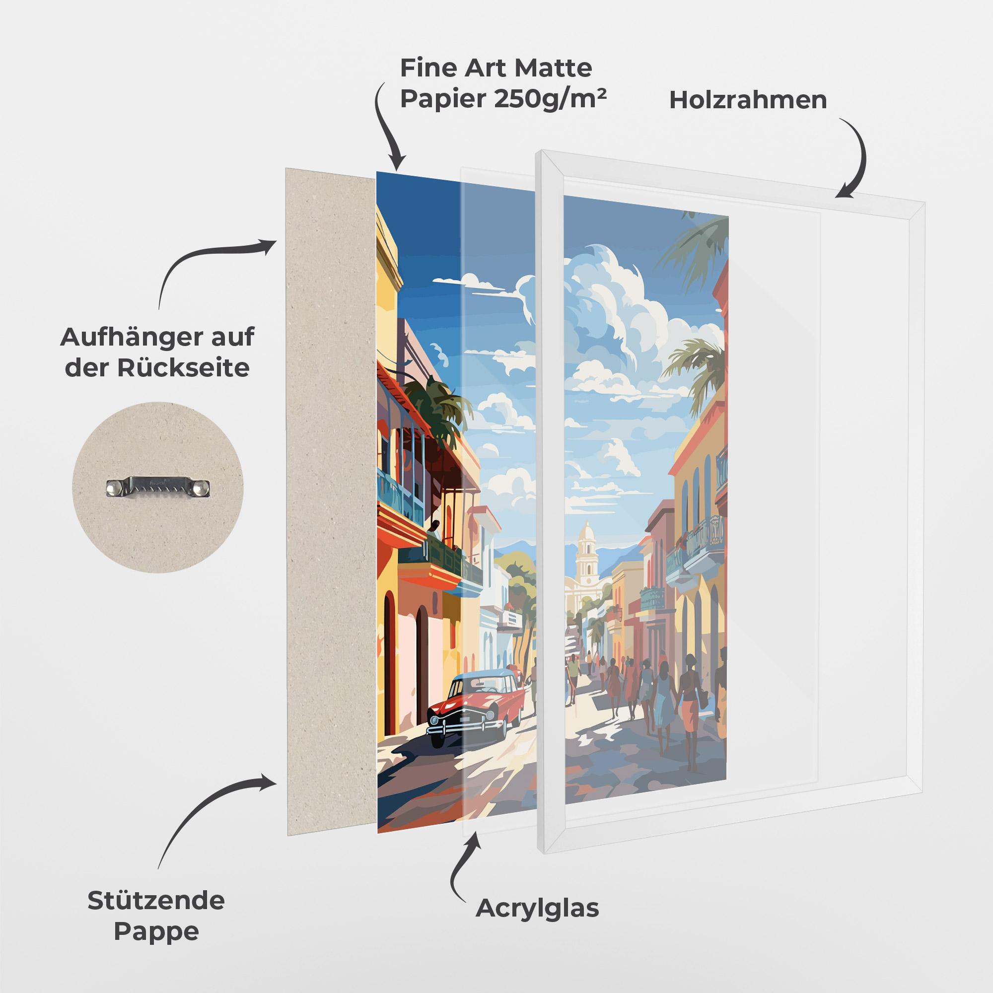 Gerahmte Poster African Street mockup 1