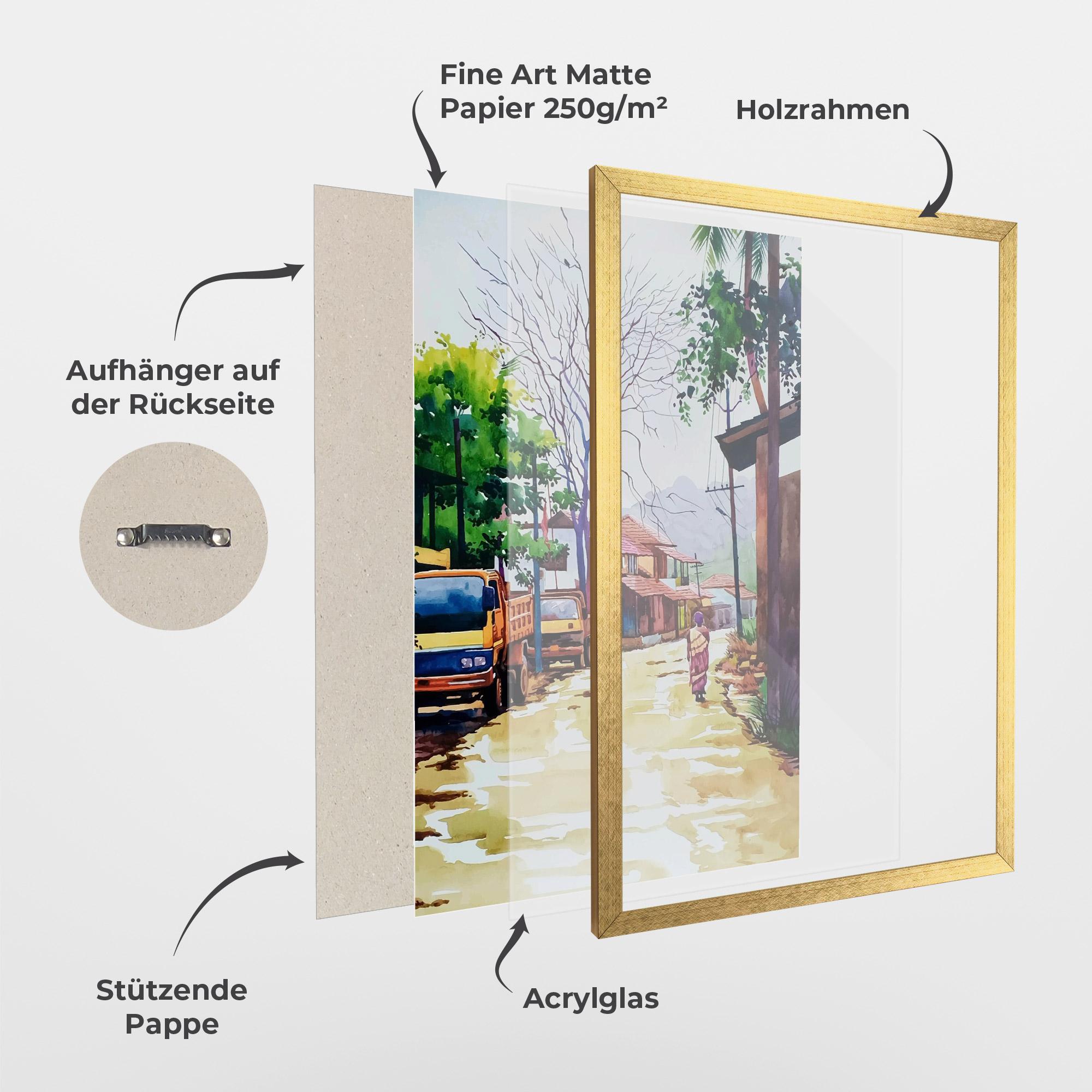 Gerahmte Poster African City mockup 1