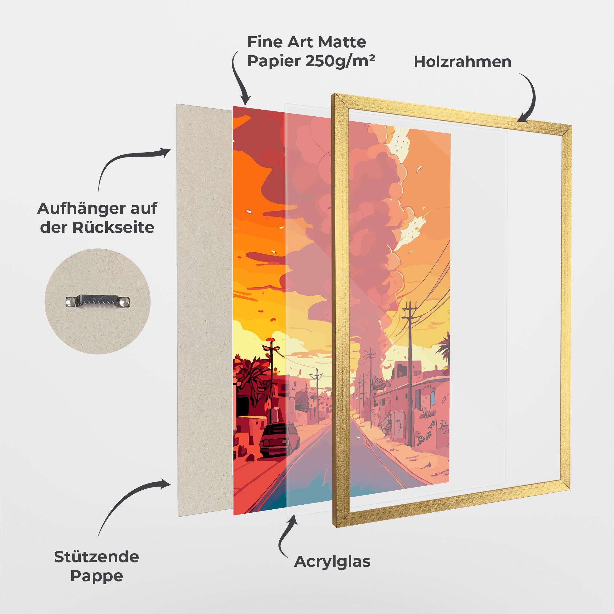 Gerahmte Poster African Smoke mockup 1