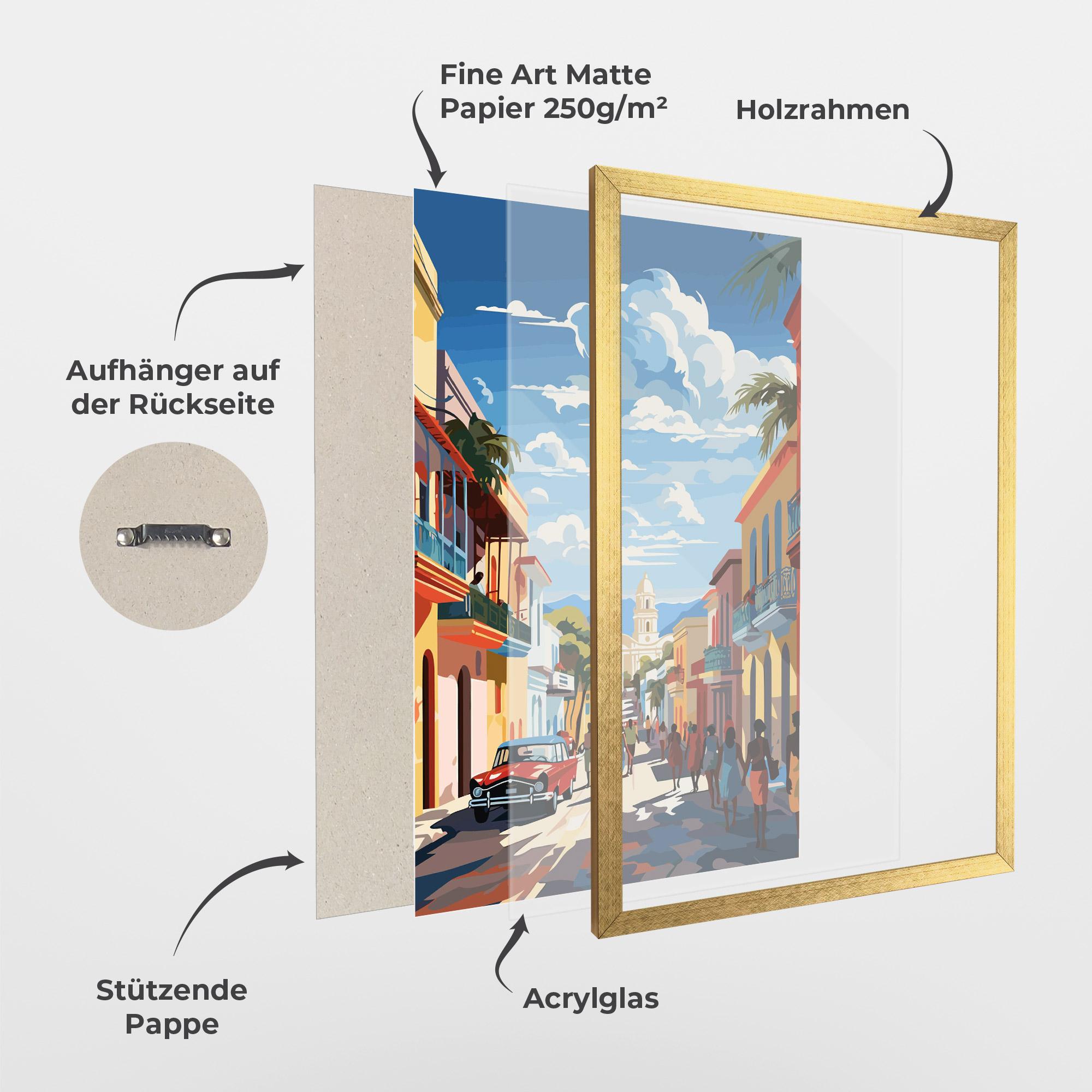 Gerahmte Poster African Street mockup 1